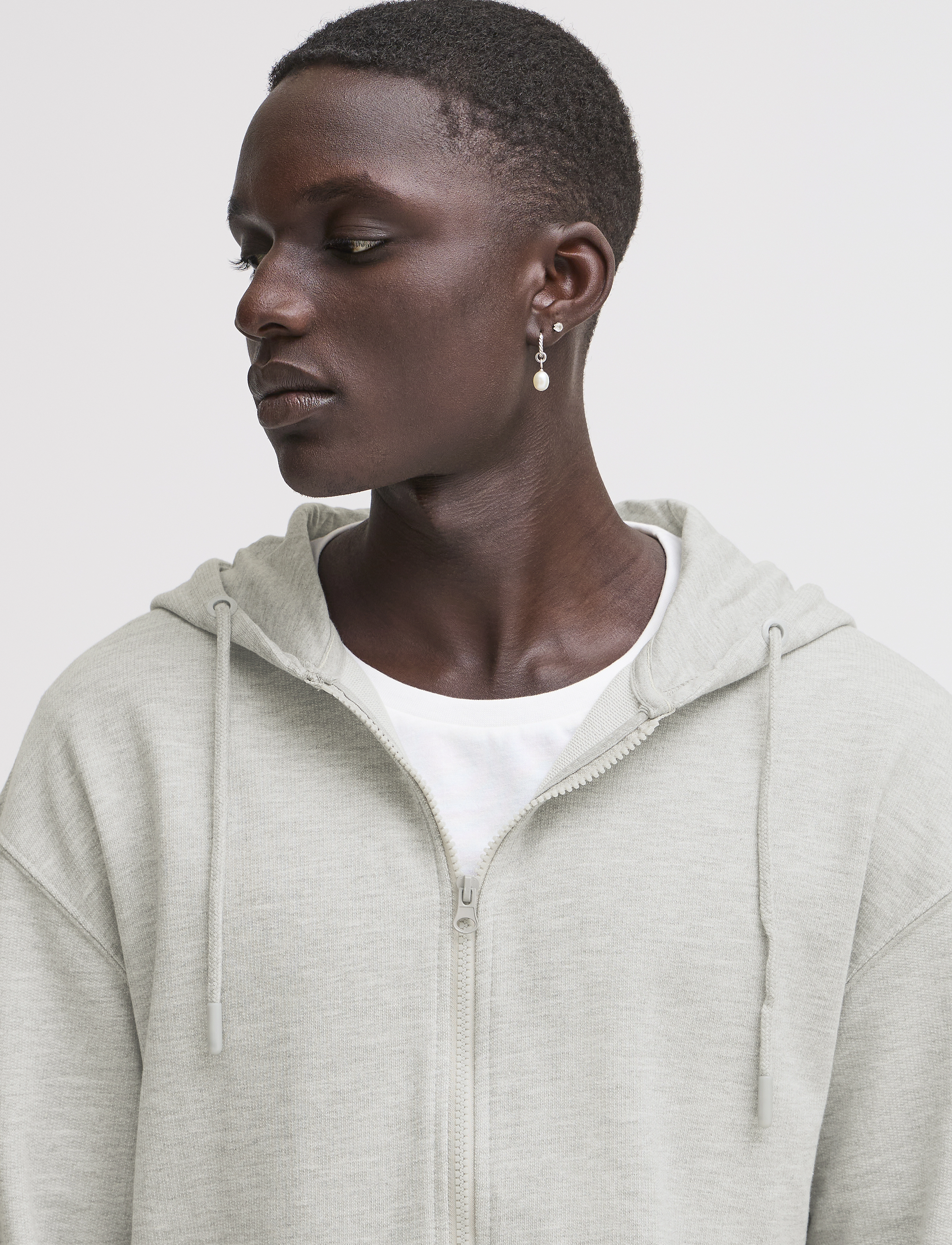 Blend - BHBRODY Sweatshirt zipp hood - stone mix - 5