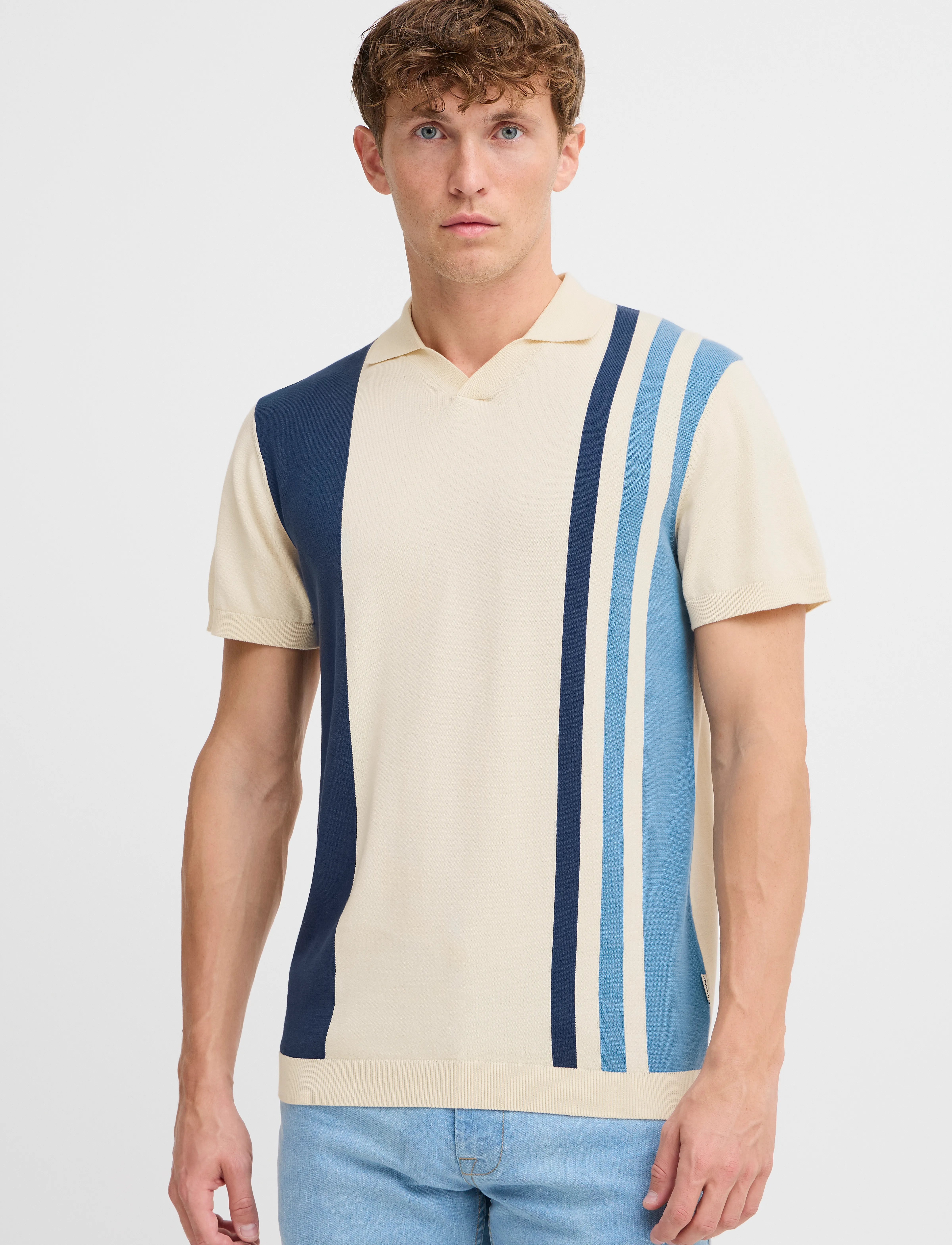 Blend - BHATLAS Polo knit - bleached sand - 4