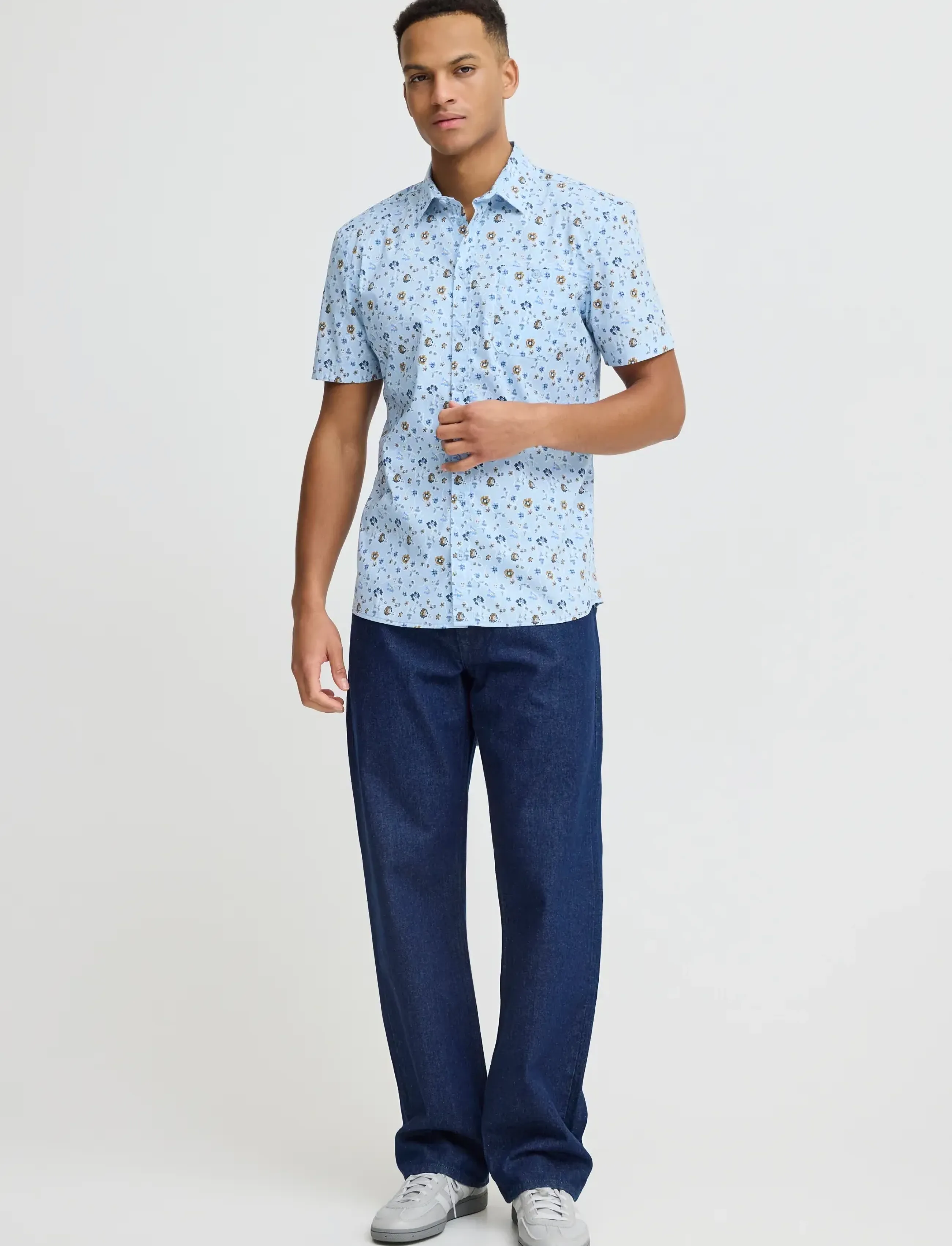 Blend BHABASI Shirt - Riided - BLUE BELL / blue