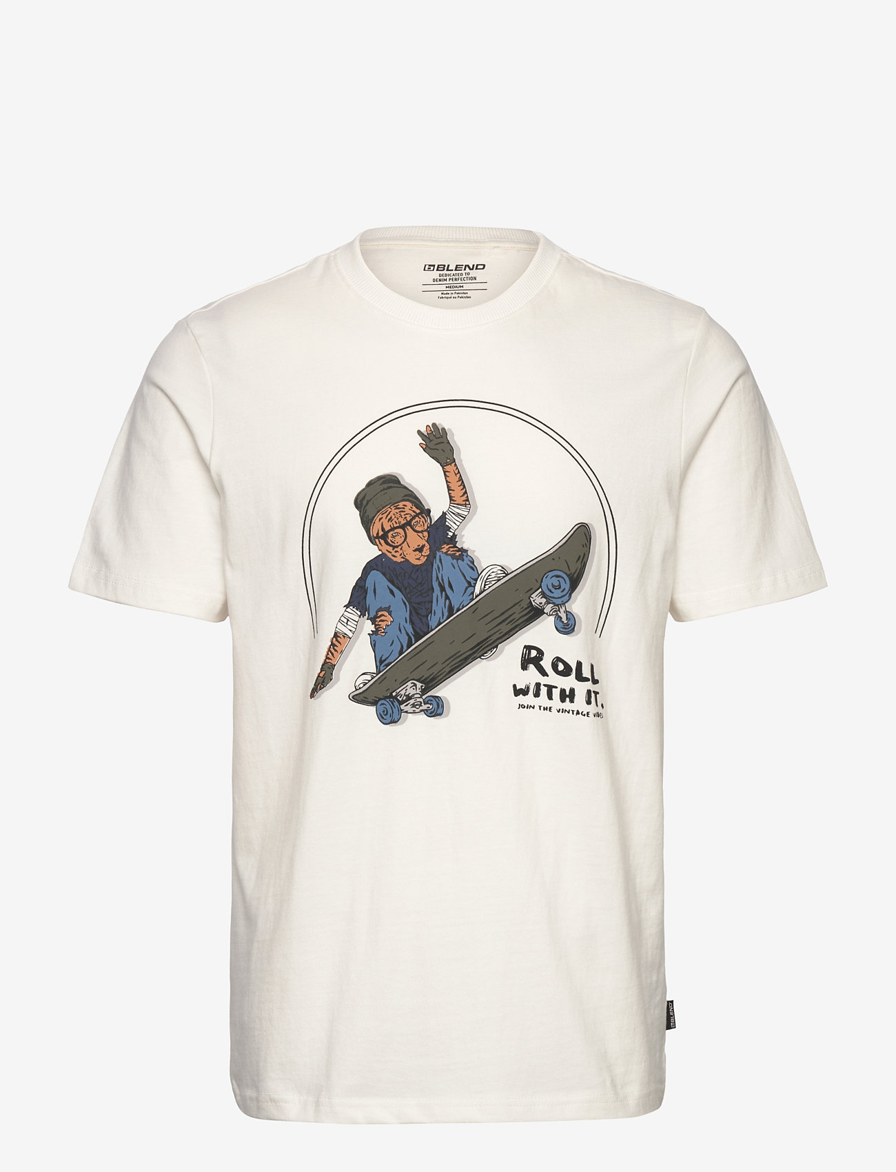 Blend - BHJAVOR Tee - kurzärmelig - white bhtiger - 1