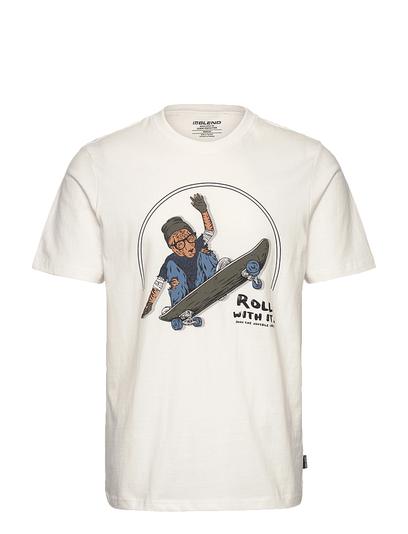 Blend - BHJAVOR Tee - kurzärmelig - white bhtiger - 1