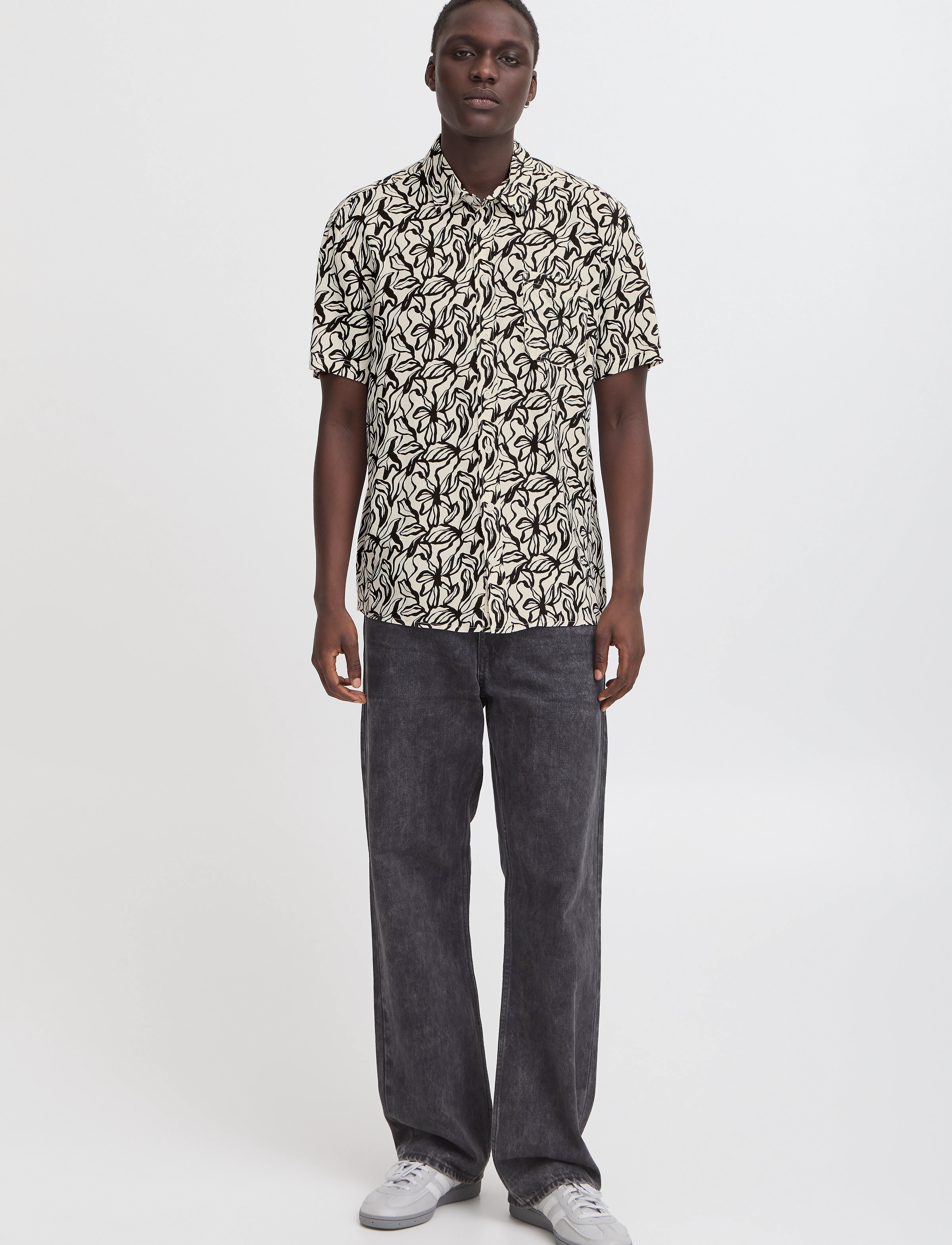 Blend Bhavian Shirt, S, Multi/patterned, Skjorter > Kortærmede Shirts, Herre