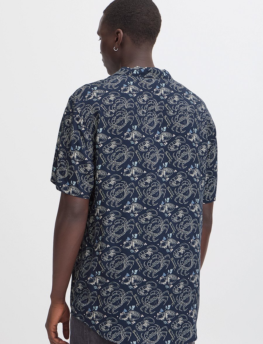 Blend - BHASCOT Shirt - kurzarmhemden - dress blues - 3