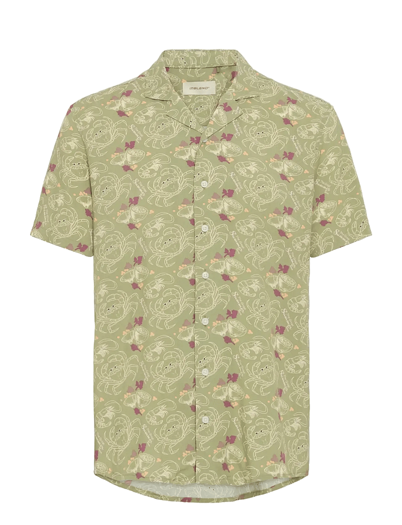 Blend - BHASCOT Shirt - kortærmede skjorter - oil green - 1
