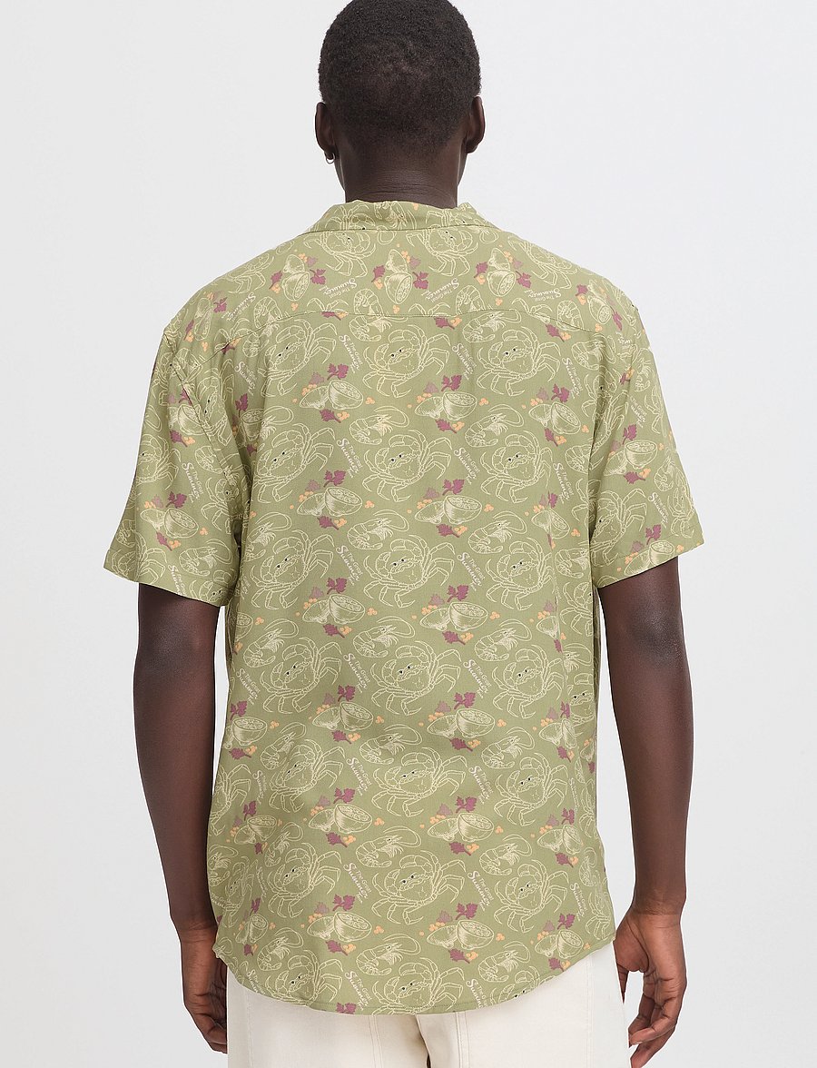 Blend - BHASCOT Shirt - kurzarmhemden - oil green - 3