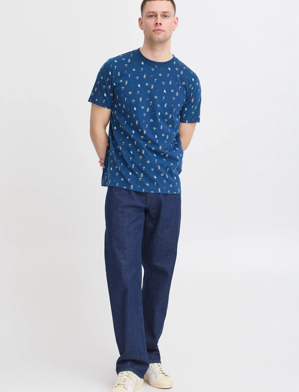 Blend - BHJERG tee - kortärmade t-shirts - dress blues - 0