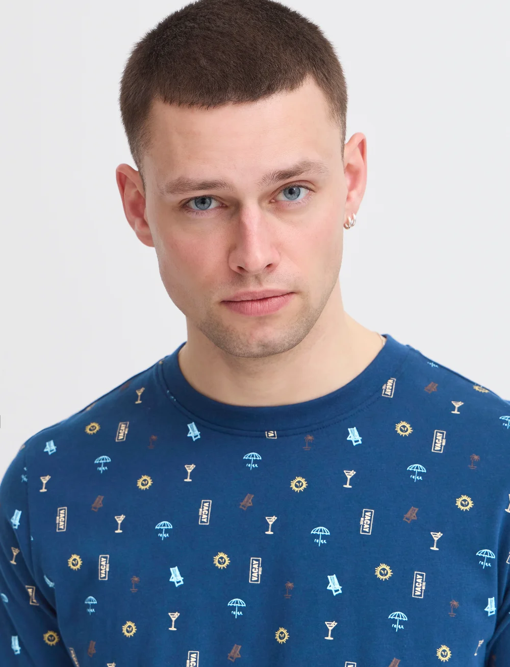 Blend - BHJERG tee - kortärmade t-shirts - dress blues - 5