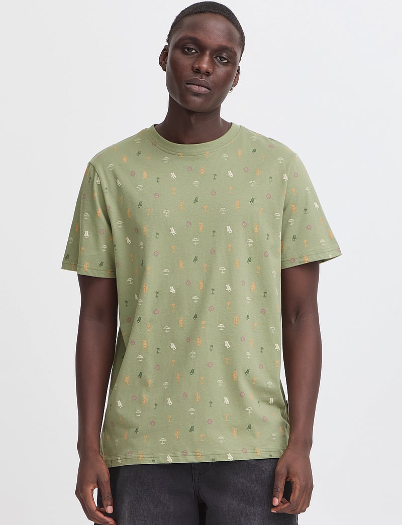 Blend - BHJERG tee - kortärmade t-shirts - oil green - 4