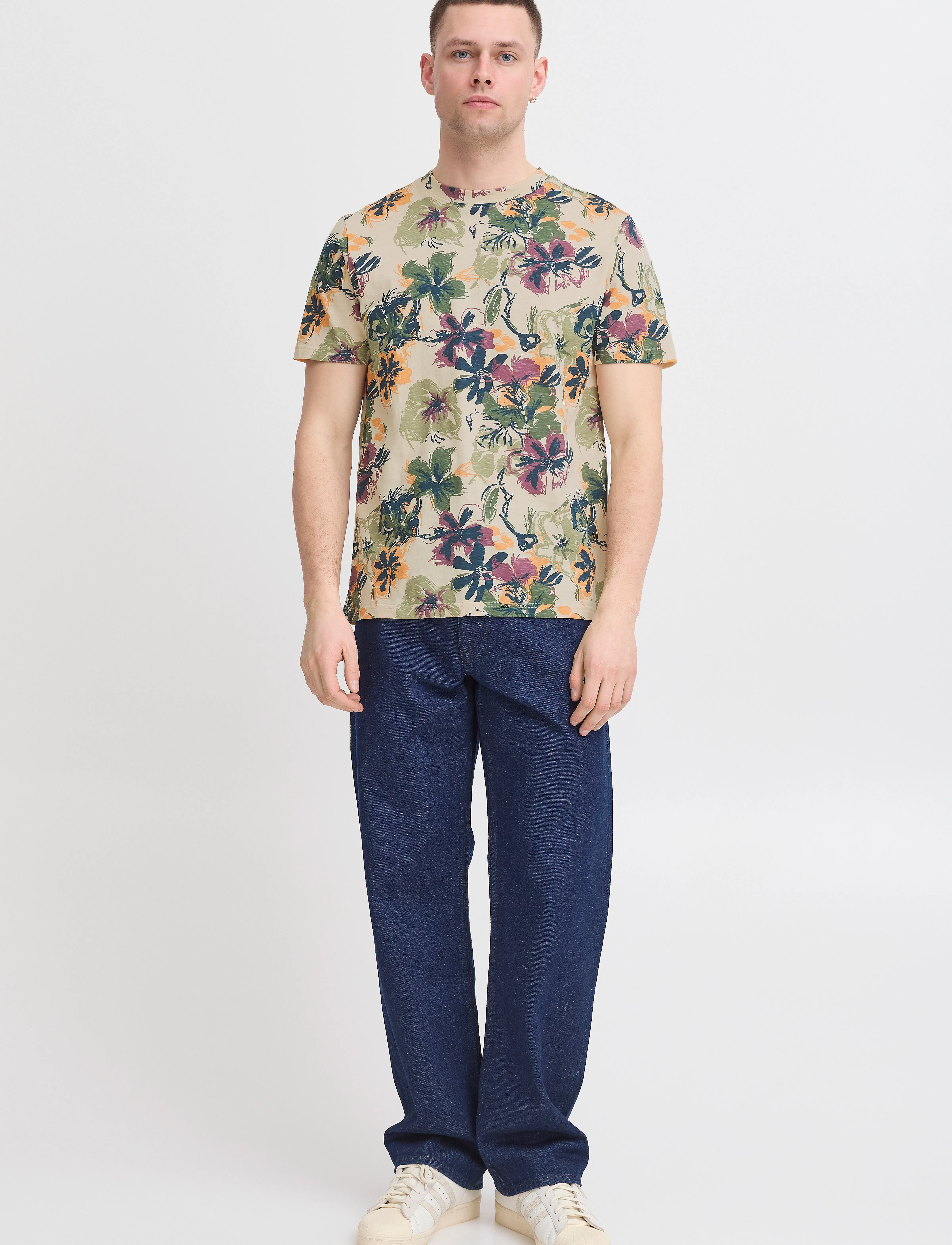 Blend Bhjemo Tee, S, Shirts, Mehrfarbig/gemustert - Short-sleeved Männerswear