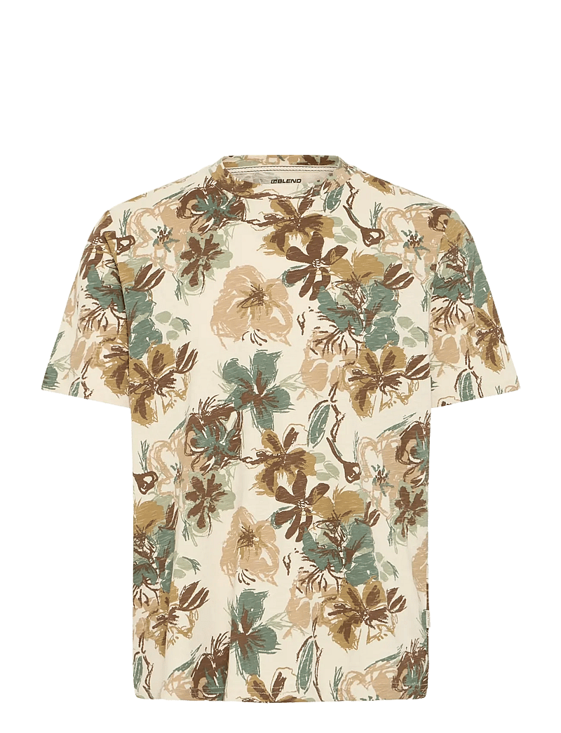 Blend - BHJEMO tee - kurzarmhemden - oil green - 1