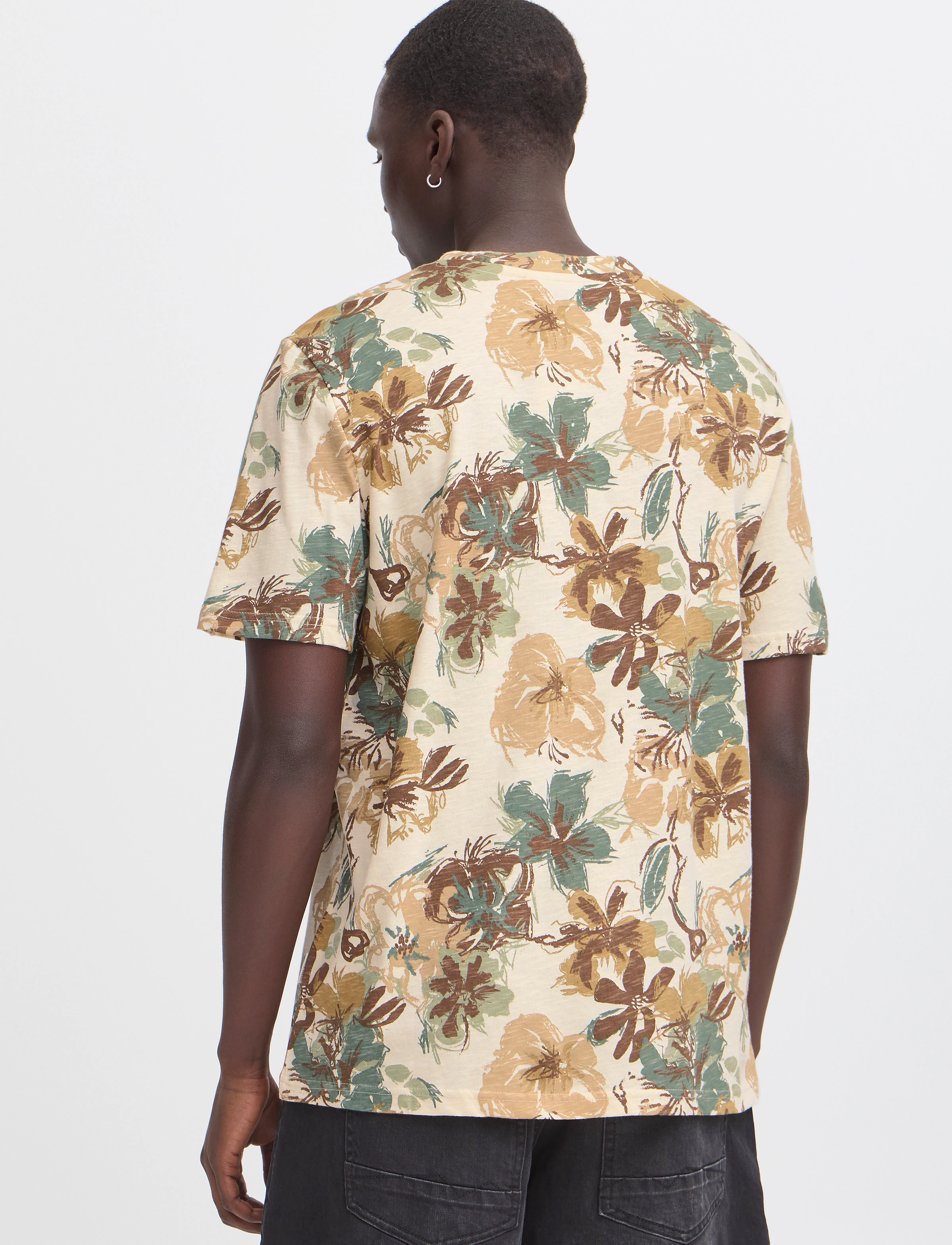 Blend - BHJEMO tee - short-sleeved shirts - oil green - 3