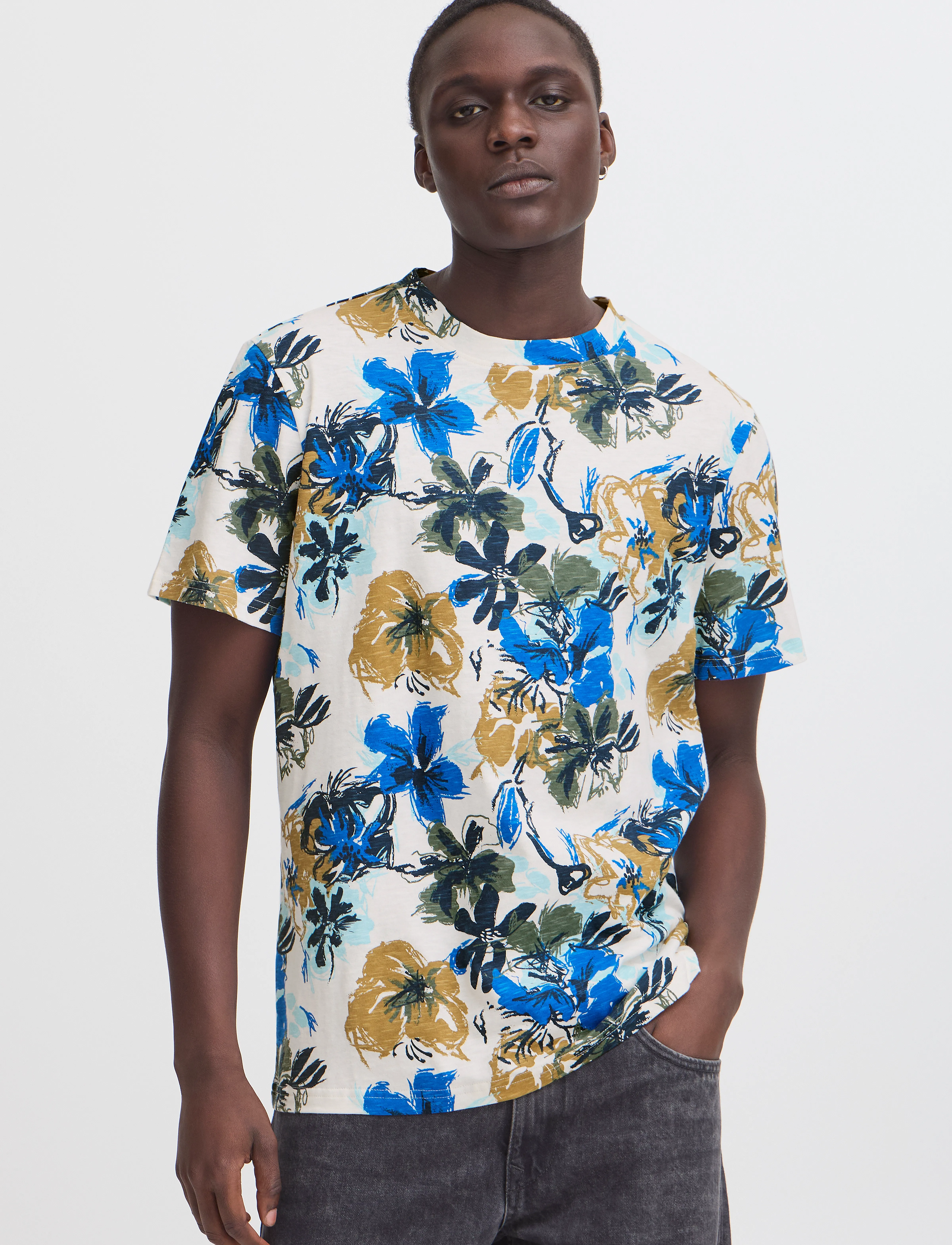 Blend - BHJEMO tee - short-sleeved shirts - snow white - 4