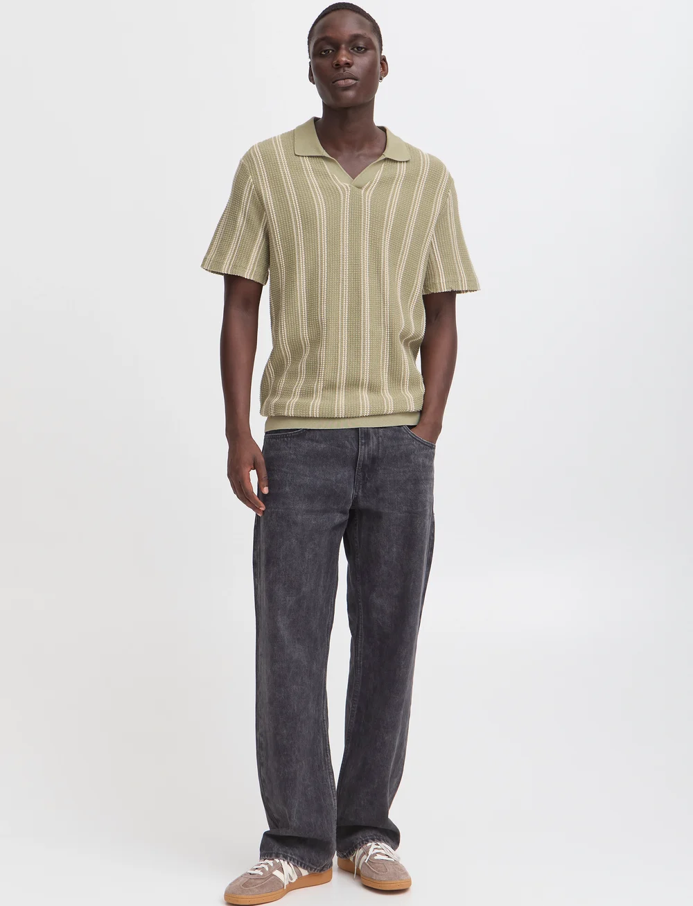 Blend - BHAMOS Pullover - korte mouwen - oil green - 0