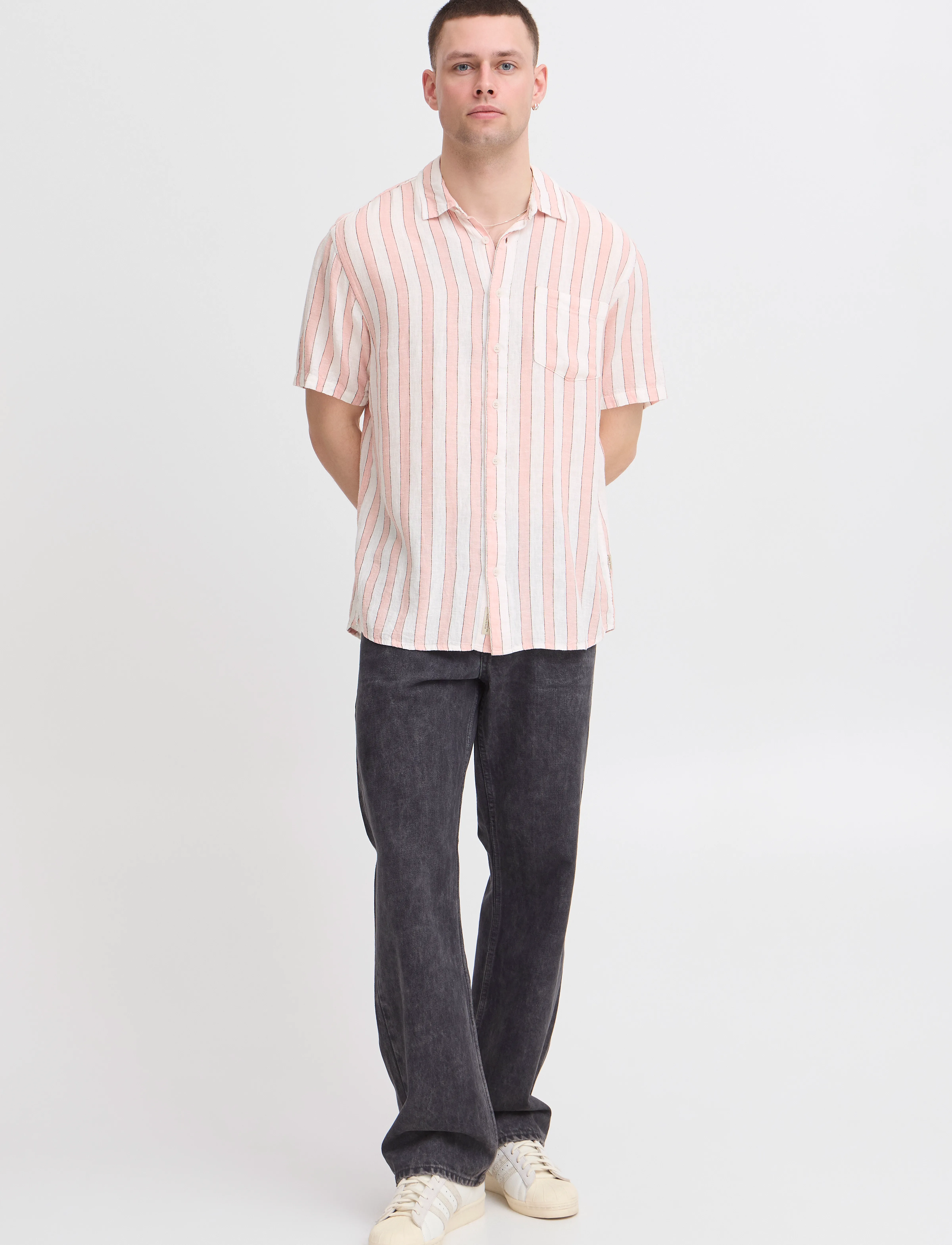 Blend Bhaban Shirt, S, Shirts, Rosa - Short-sleeved Männerswear
