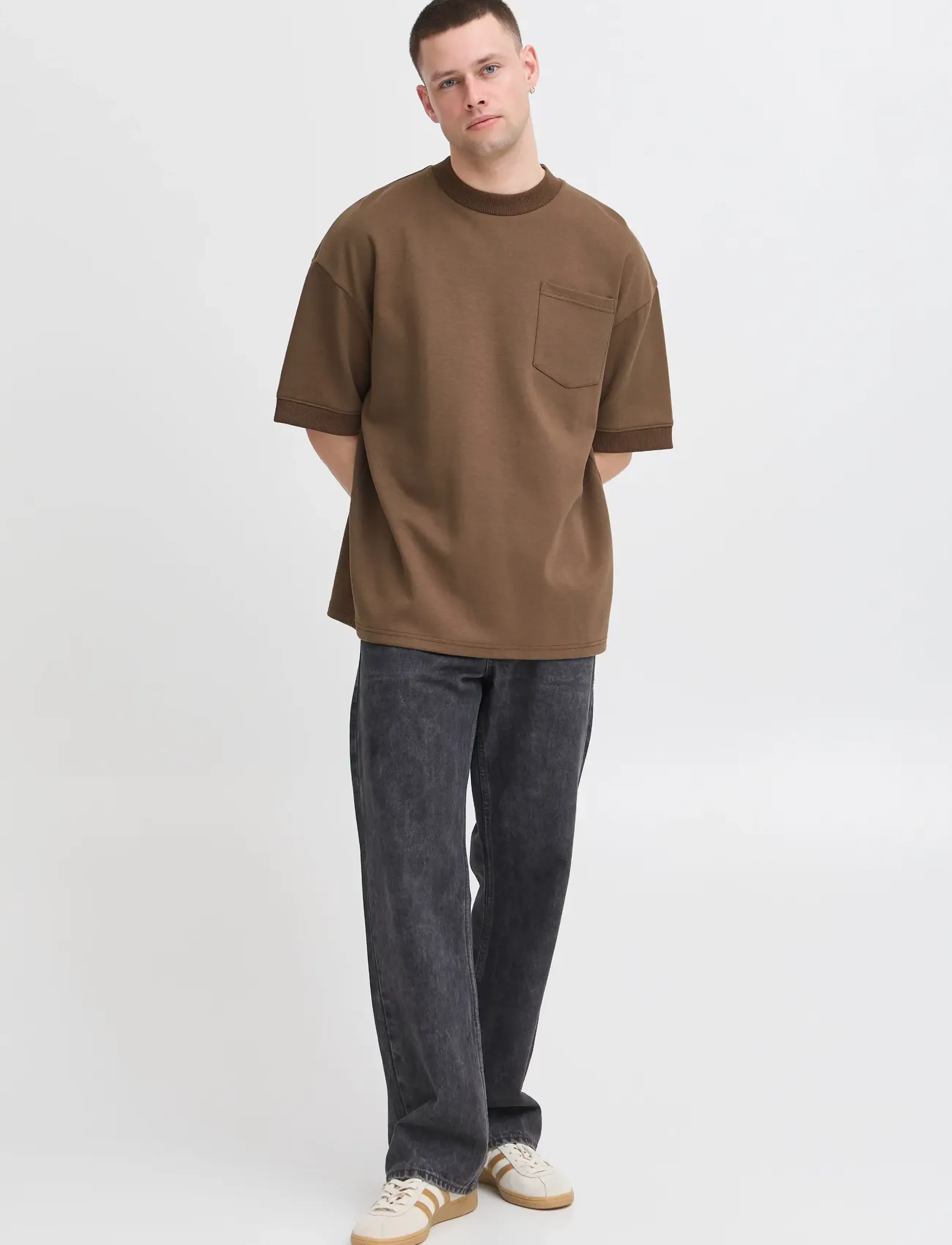 Blend BHBARTI Sweatshirt - Riided - RAIN DRUM / brown