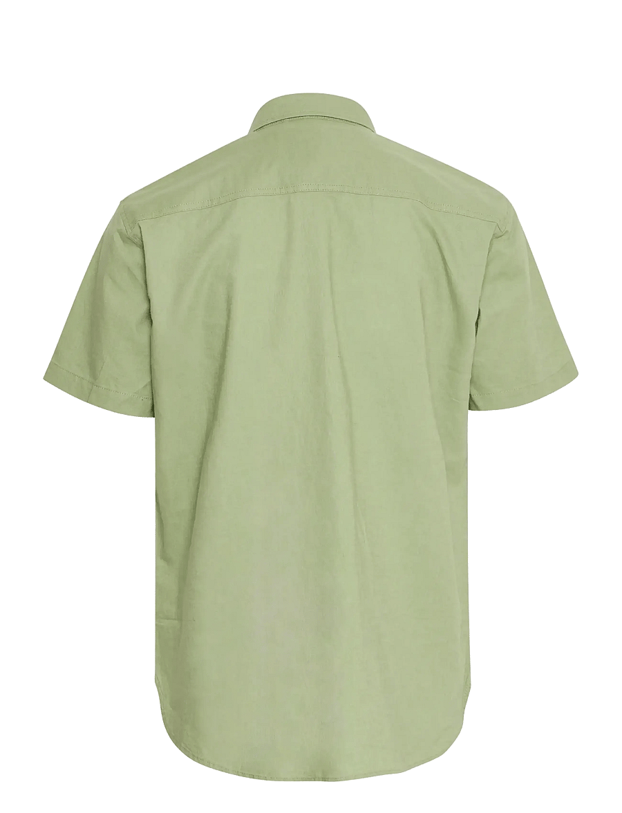 Blend - BHBAY linen SS shirt PP NOOS - hørskjorter - oil green - 2