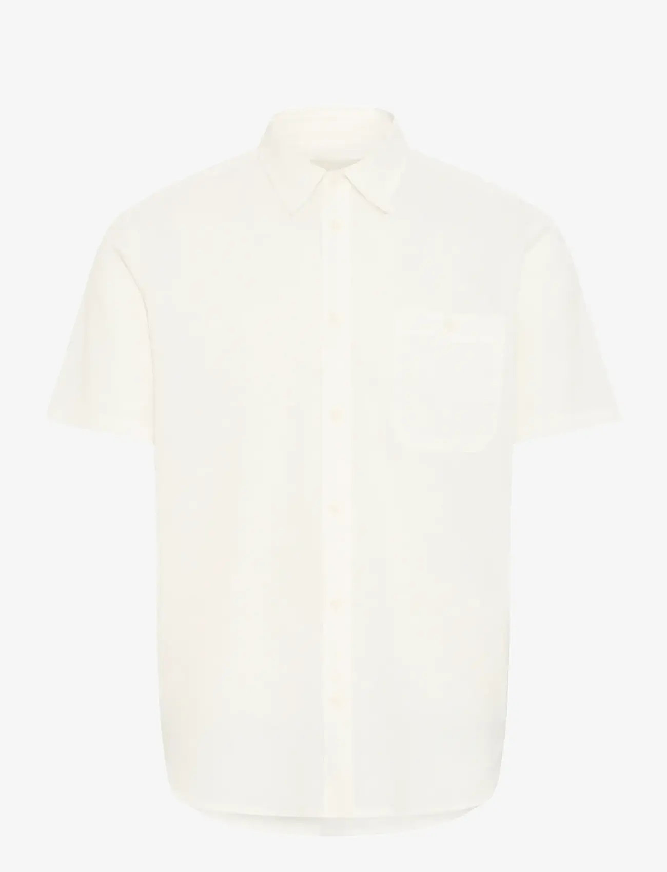 Blend - BHBAY linen SS shirt PP NOOS - hørskjorter - snow white - 1
