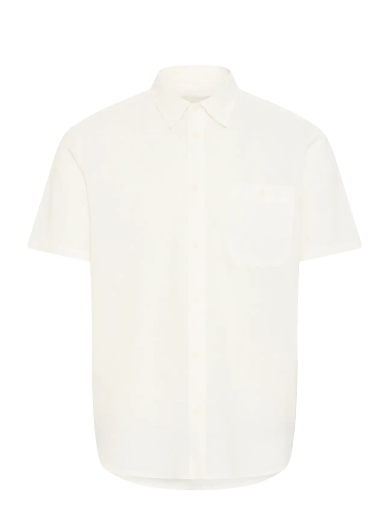 Blend BHBAY linen SS shirt PP NOOS - Skjorter - SNOW WHITE / cream