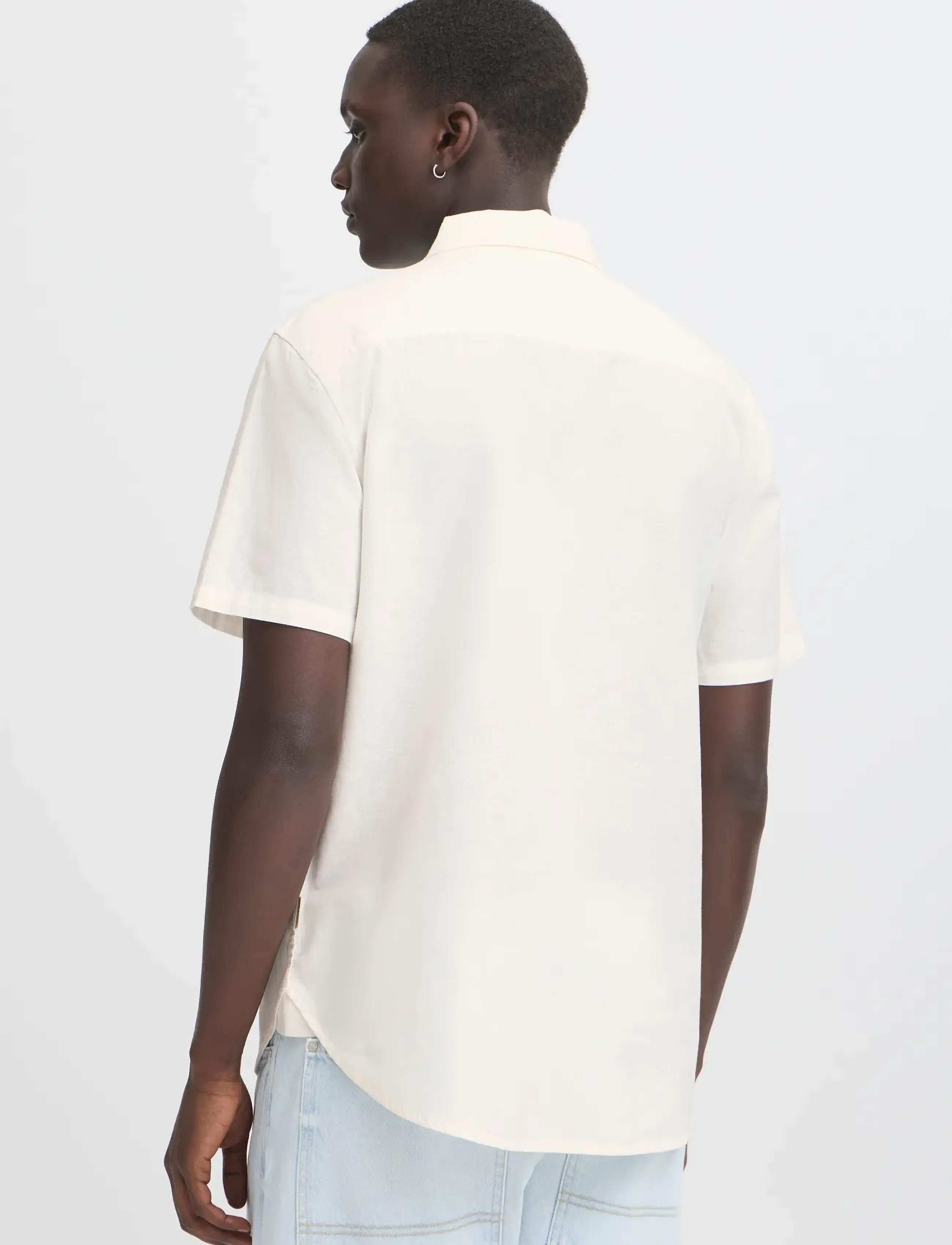 Blend - BHBAY linen SS shirt PP NOOS - leinenhemden - snow white - 3