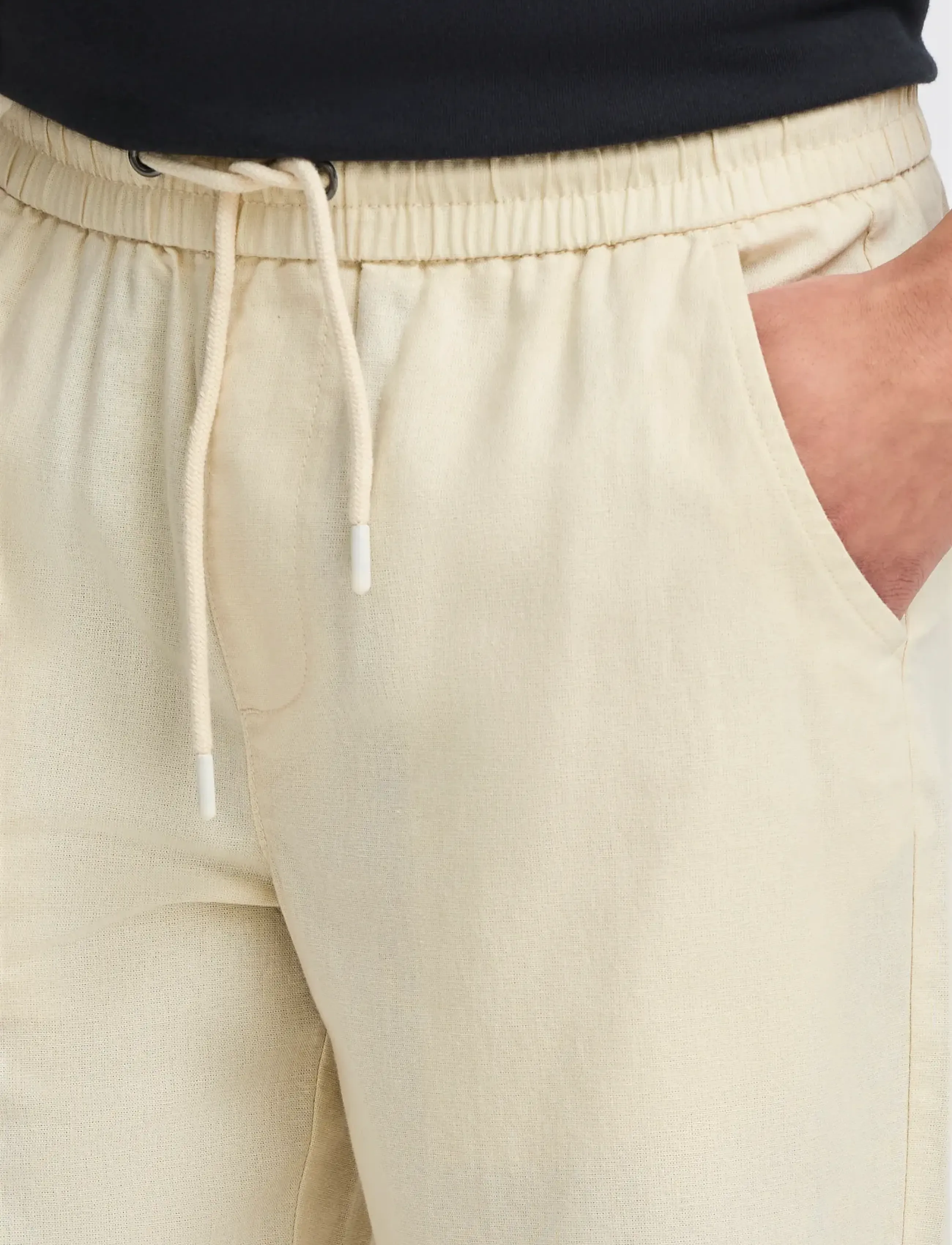 Blend - BHBAY linen Pants PP NOOS - laveste priser - bleached sand - 4