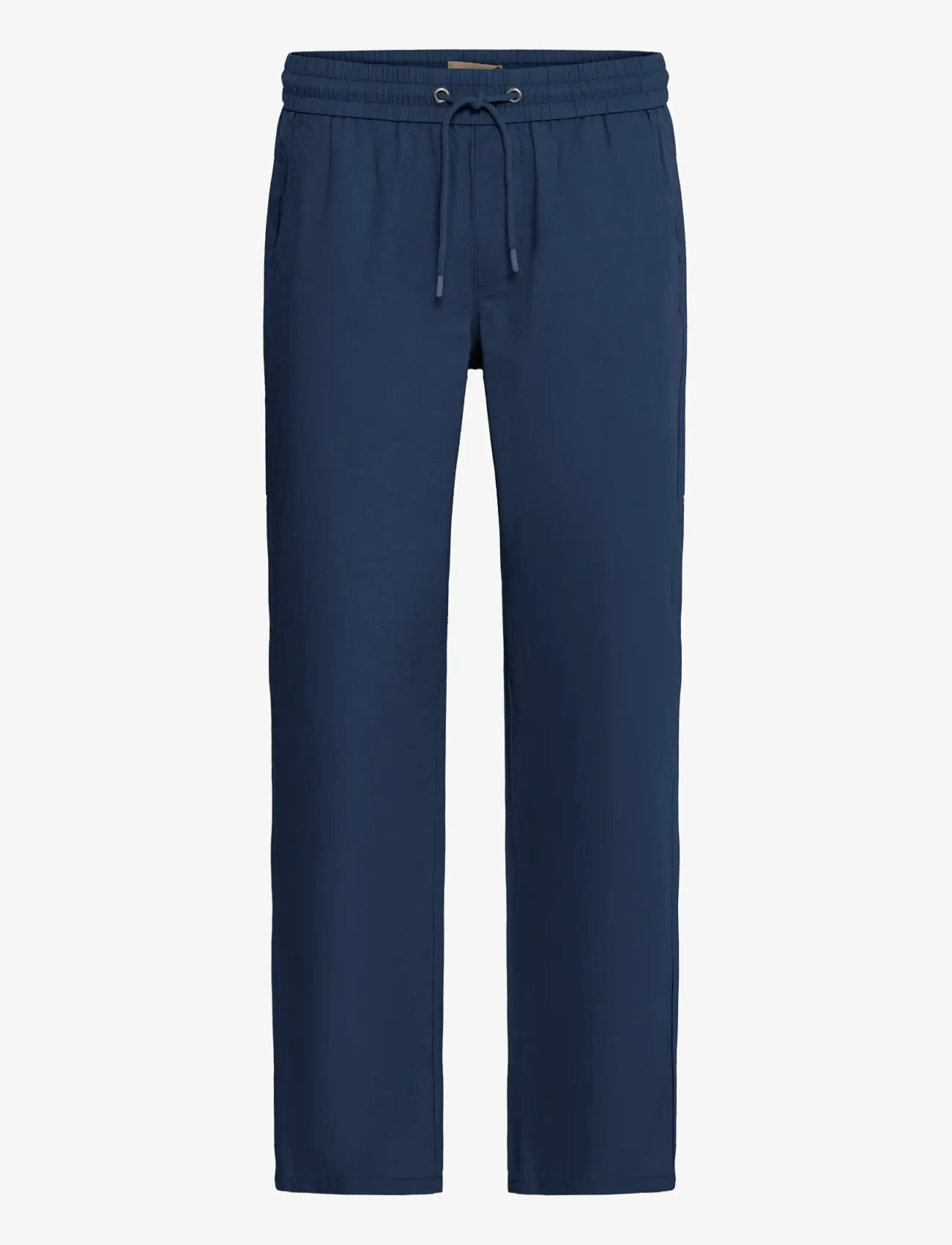 Blend - BHBAY linen Pants PP NOOS - hørbukser - dress blues - 1