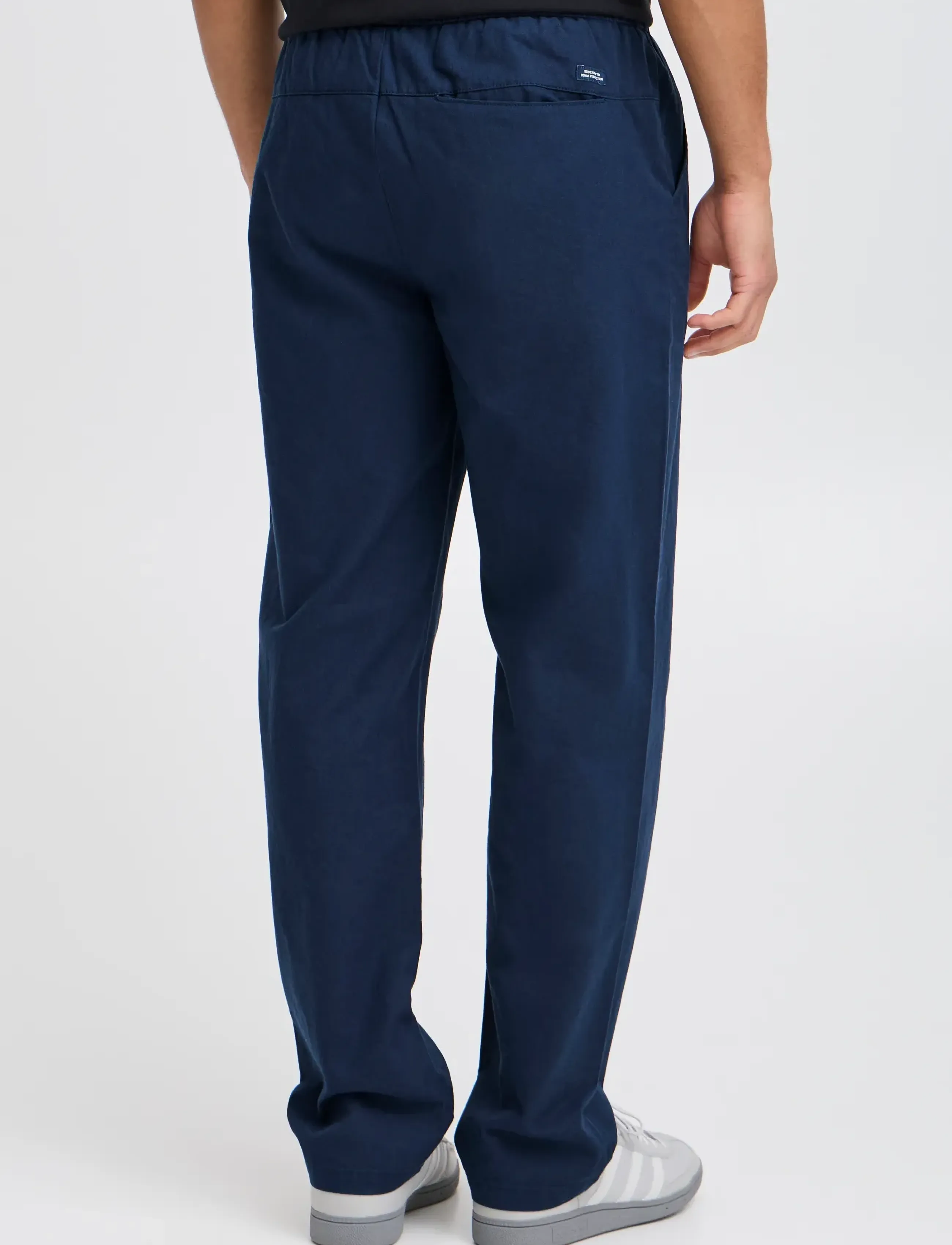Blend - BHBAY linen Pants PP NOOS - hørbukser - dress blues - 3