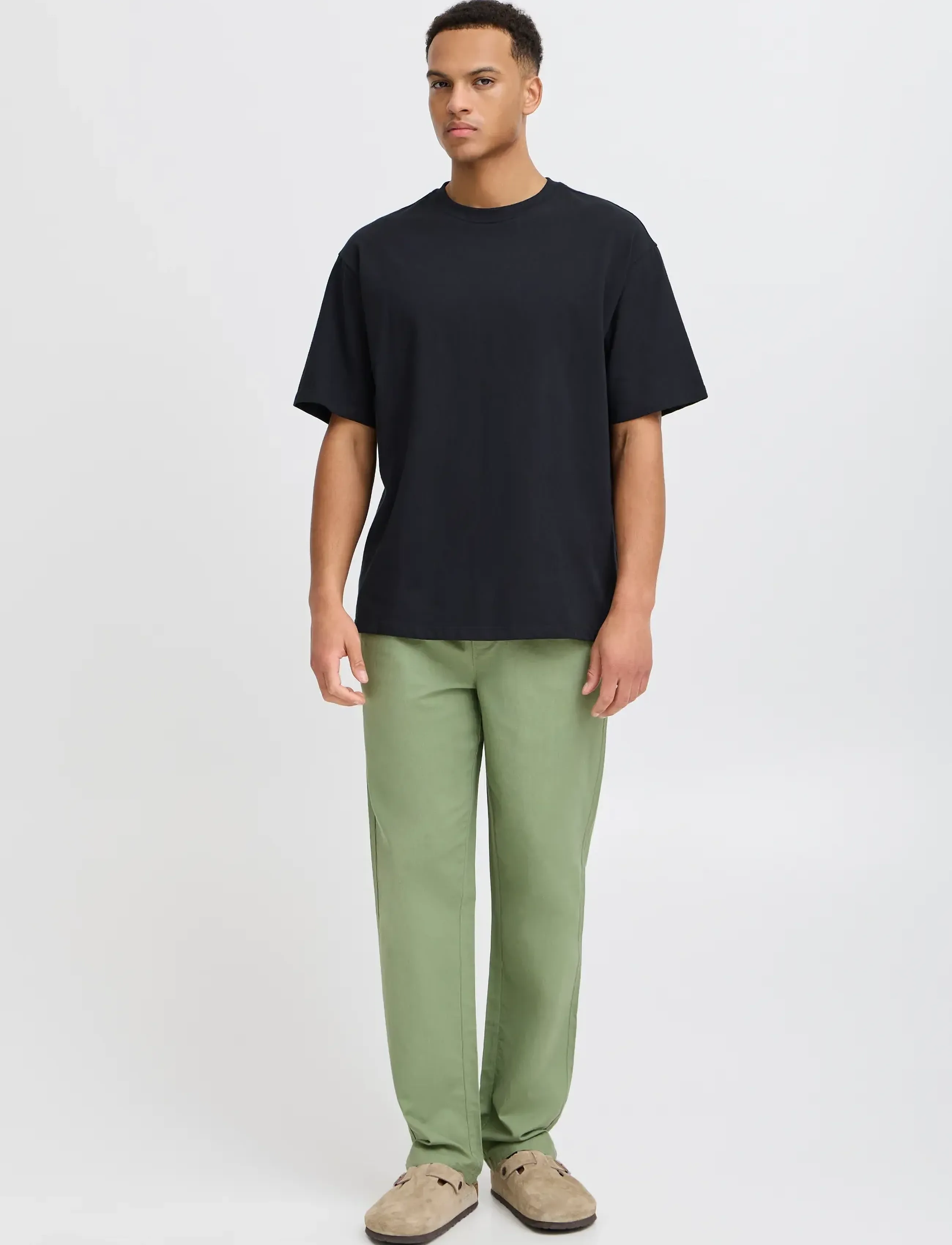 Blend BHBAY linen Pants PP NOOS - Püksid - OIL GREEN / green