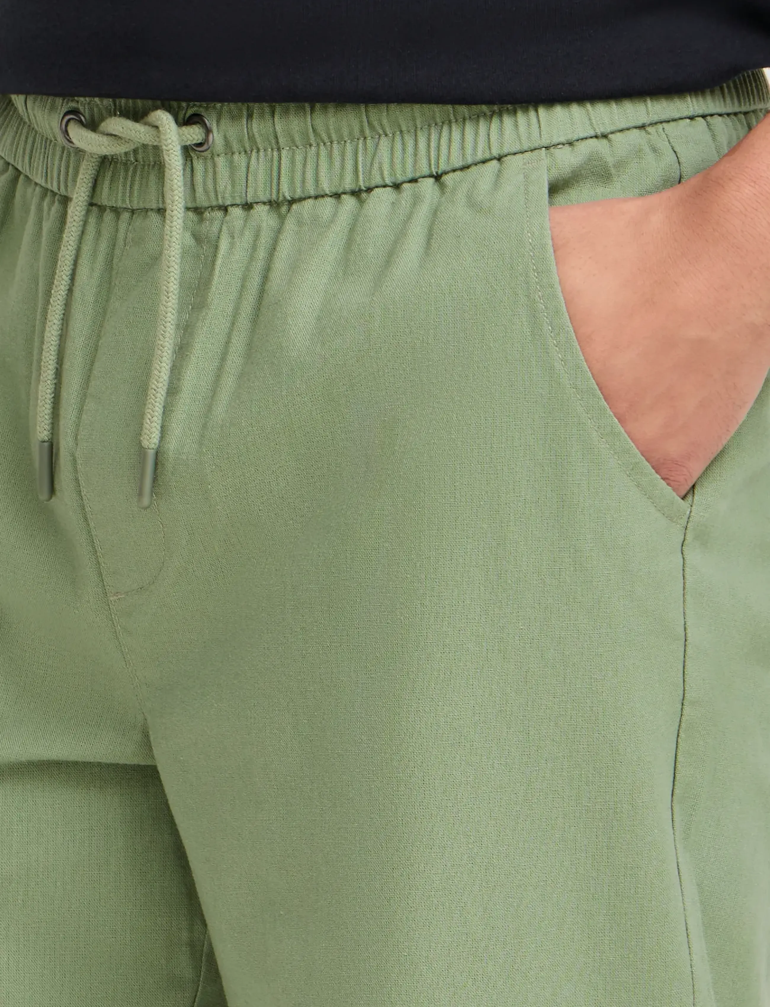 Blend - BHBAY linen Pants PP NOOS - linased püksid - oil green - 4
