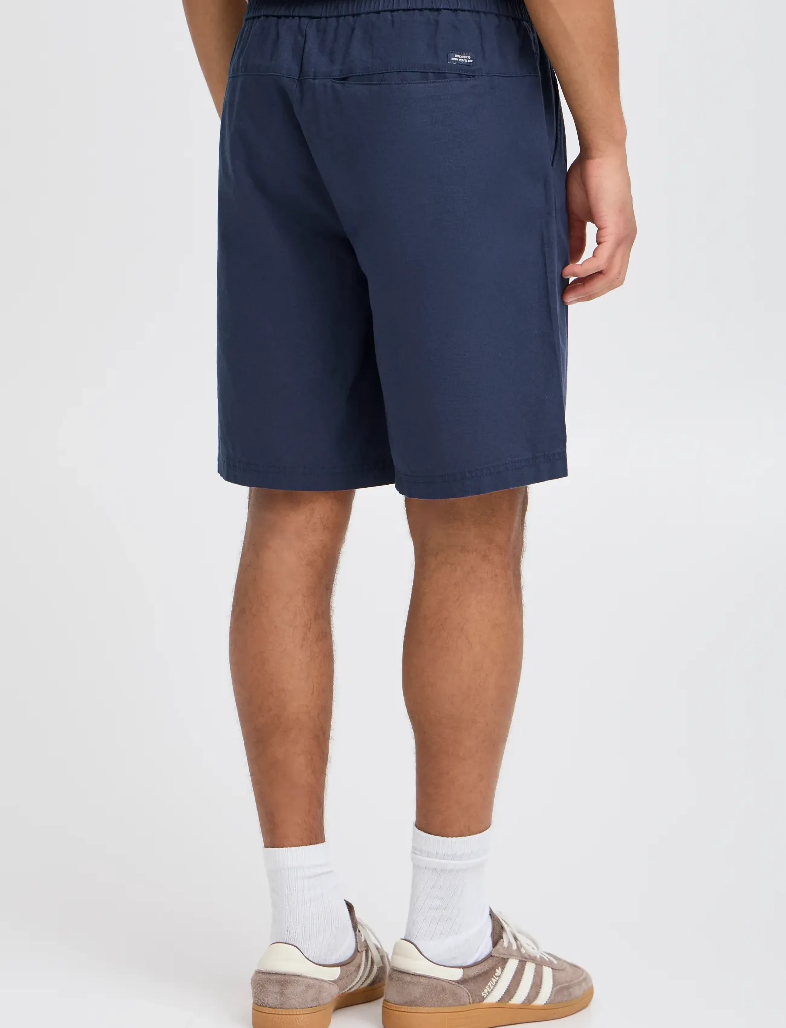 Blend - BHBAY linen Shorts PP NOOS - laveste priser - dress blues - 3