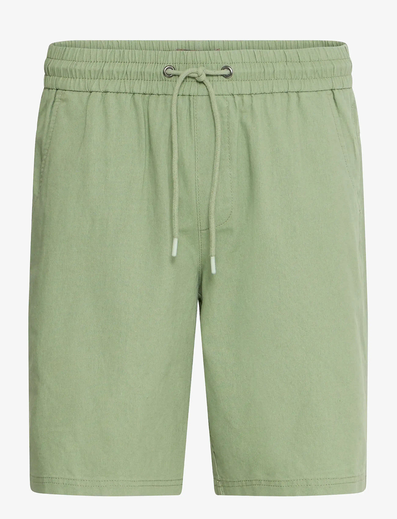 Blend - BHBAY linen Shorts PP NOOS - hørshorts - oil green - 1