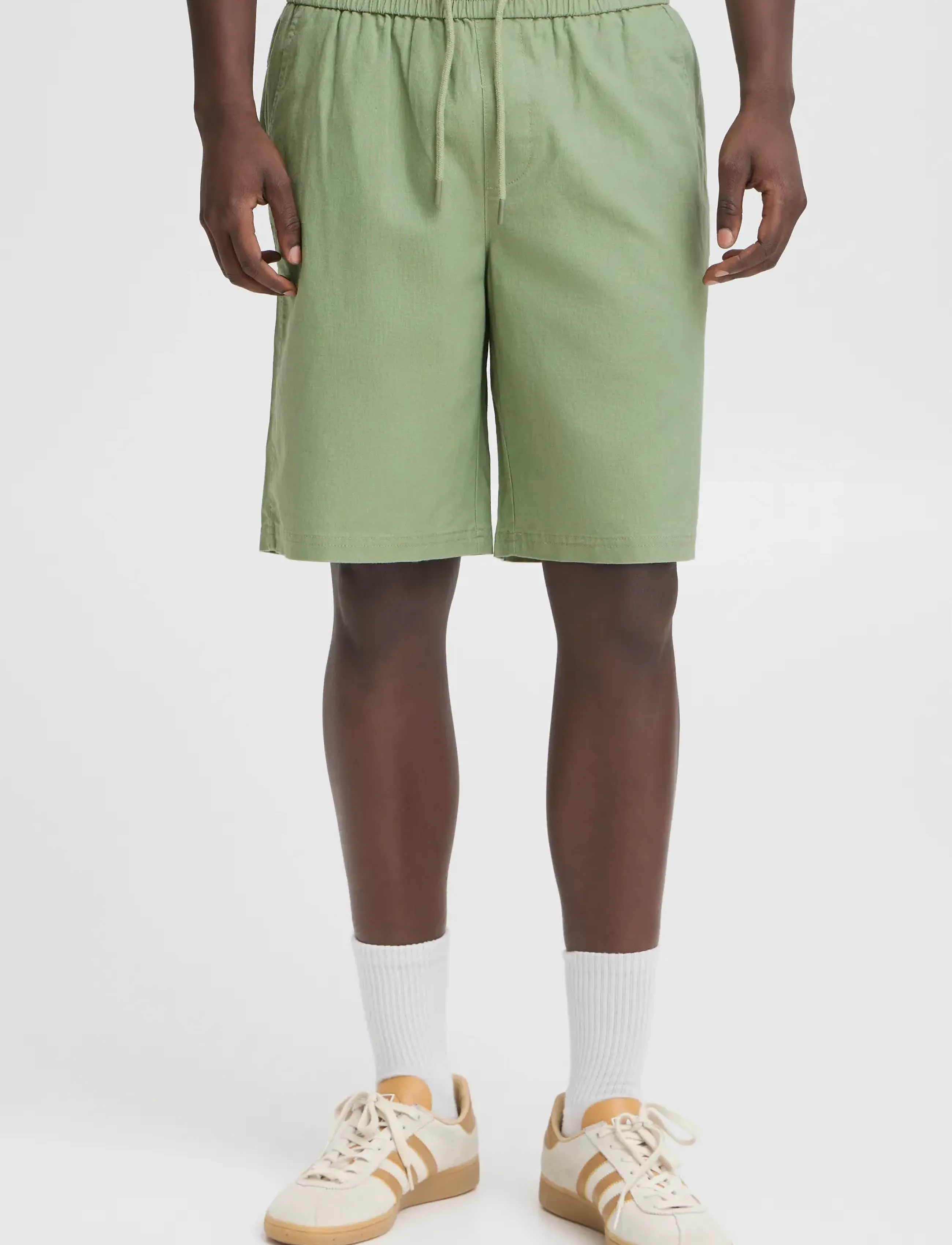 Blend - BHBAY linen Shorts PP NOOS - linneshorts - oil green - 5