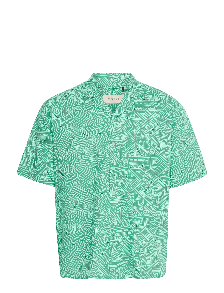 Blend - BHBAS Shirt - mønstrede skjorter - ming green - 1