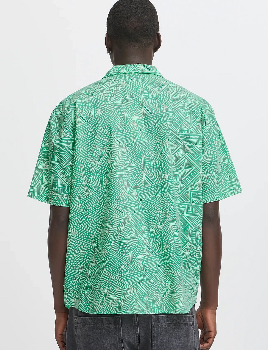 Blend - BHBAS Shirt - mønstrede skjorter - ming green - 3