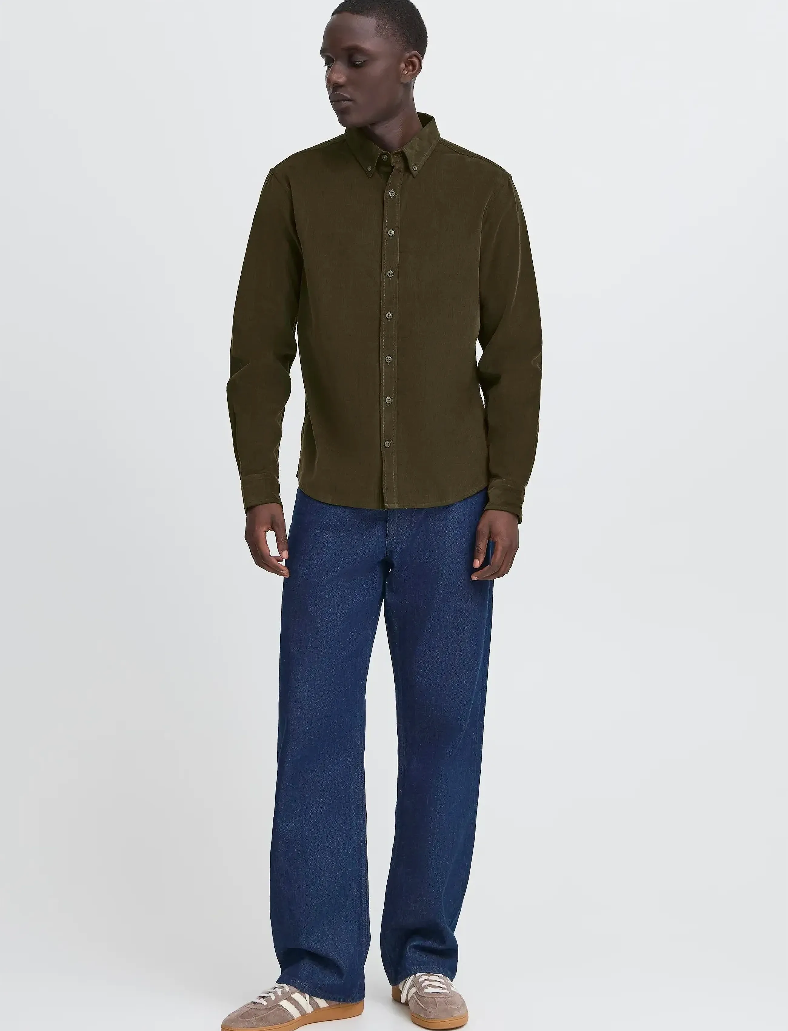 Blend Bhbekir Shirt, L, Khaki green, Skjorter > Afslappet Shirts, Herre
