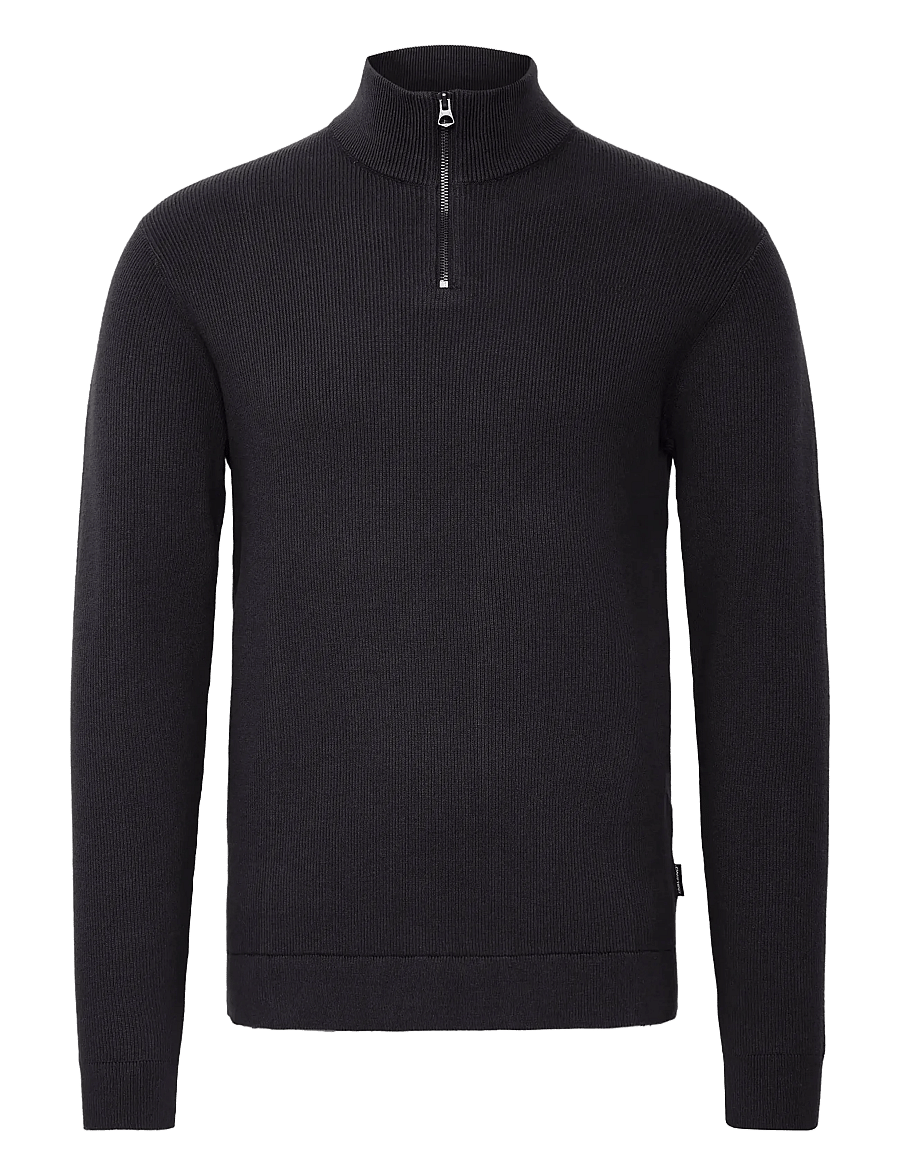 Blend - BHBADAL Pullover - pullover mit halbem reißverschluss - black - 1