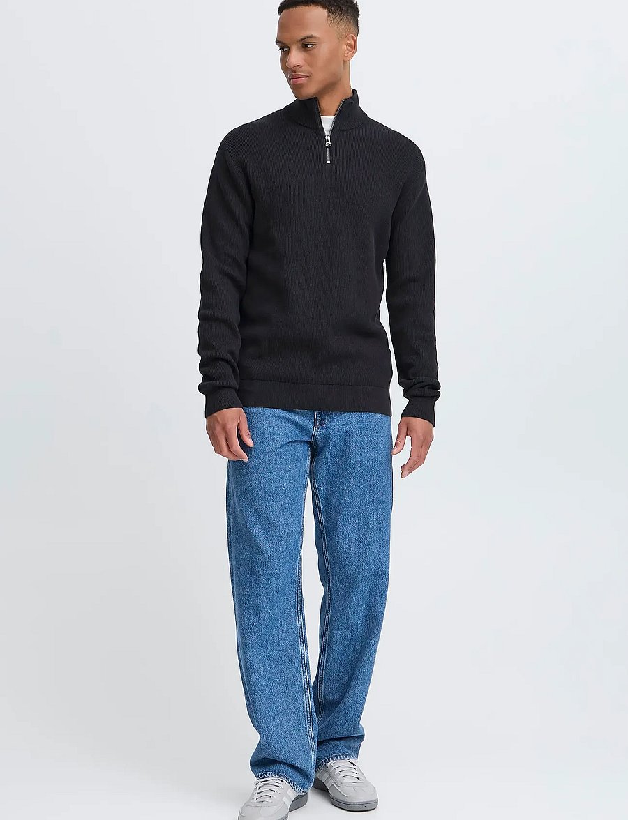 Blend - BHBADAL Pullover - pullover mit halbem reißverschluss - black - 0