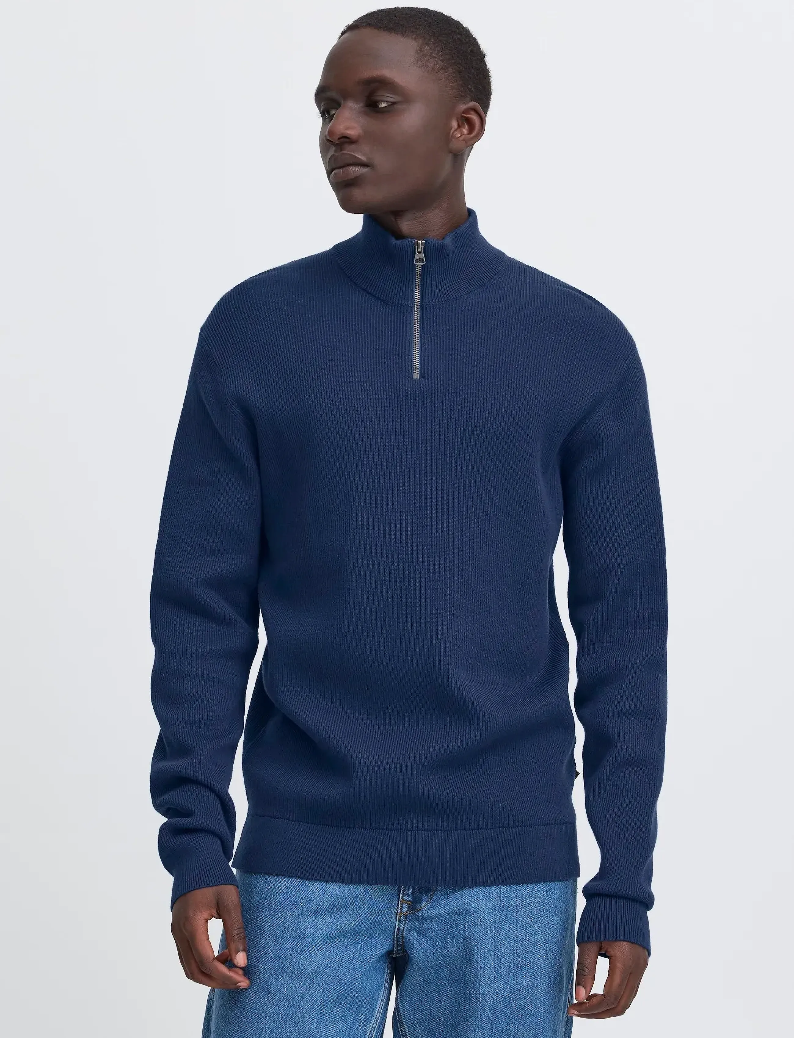 Blend - BHBADAL Pullover - half zip jumpers - dress blues - 4