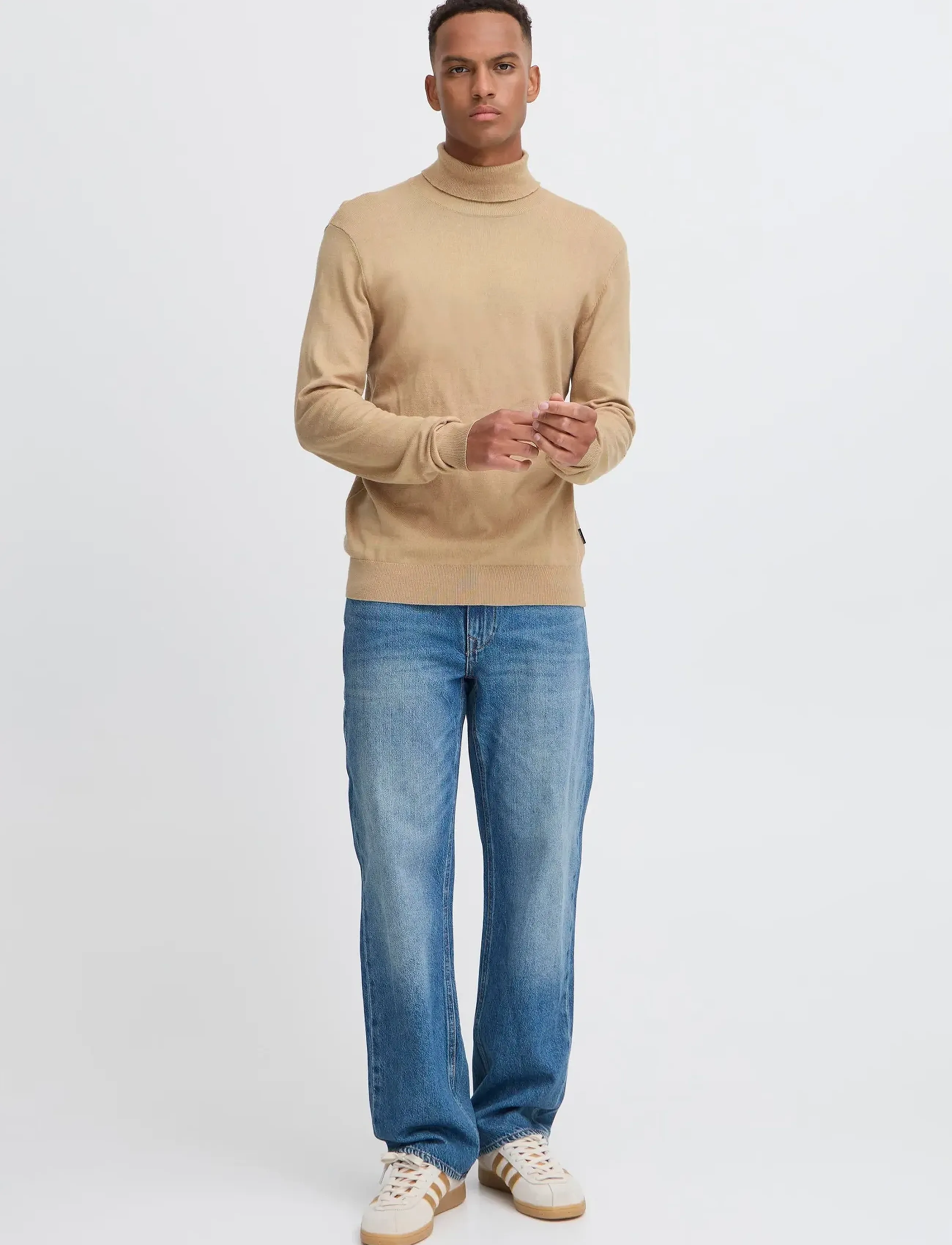 Blend Bhbagge Rollneck, S, Knitwear, Beige - Turtlenecks, Männerswear