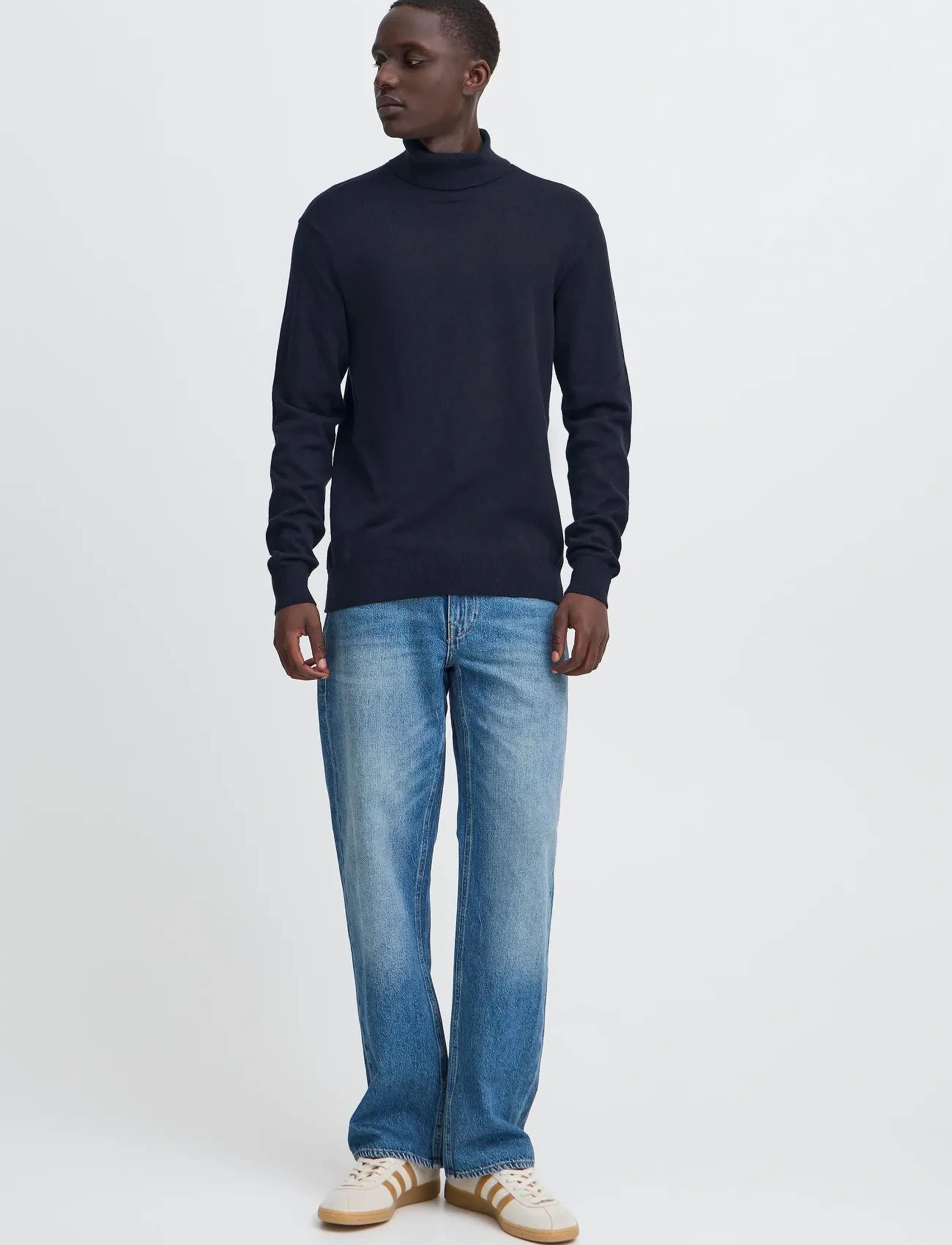 Blend Bhbagge Rollneck, XL, Navy, Strik > Rullekraves, Herre