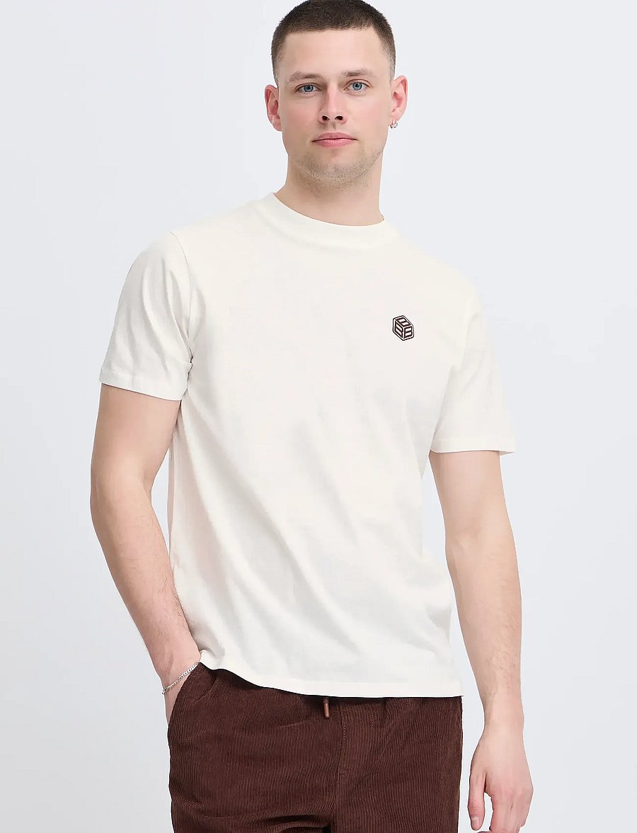Blend - BHJUKAS tee - kurzärmelige t-shirts - snow white - 4