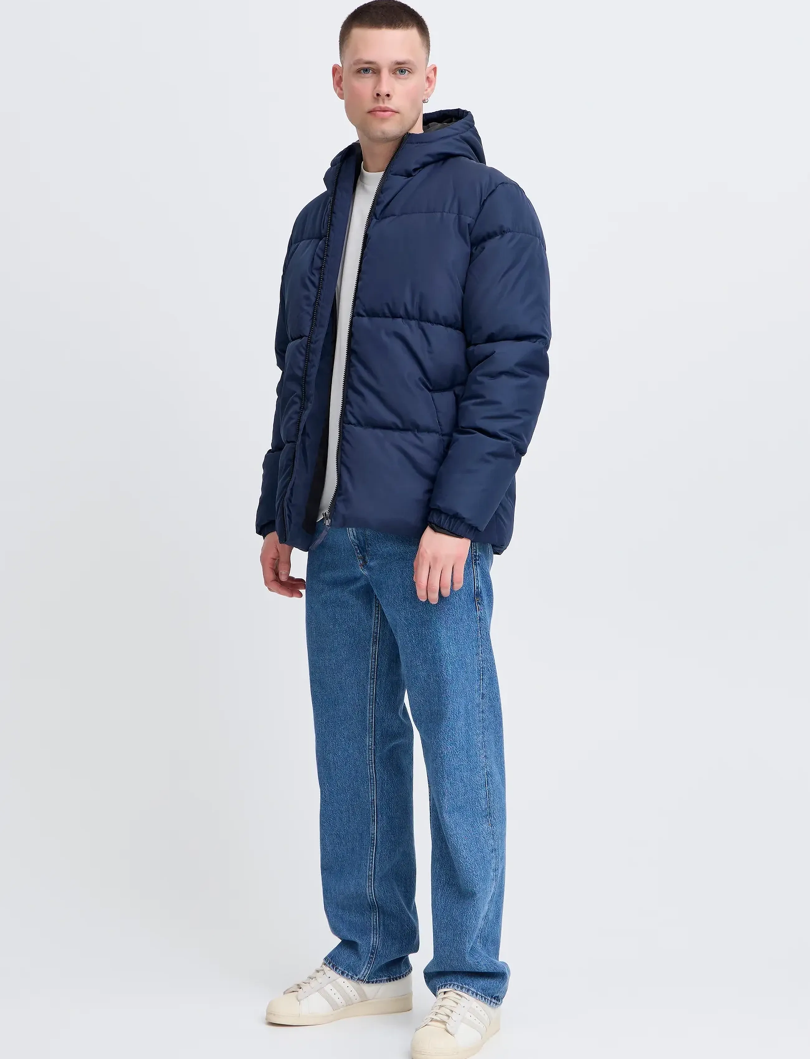 Blend Bhelwin Hood Jacket, XXL, Navy, Jakker > Vatterede Jakker, Herre