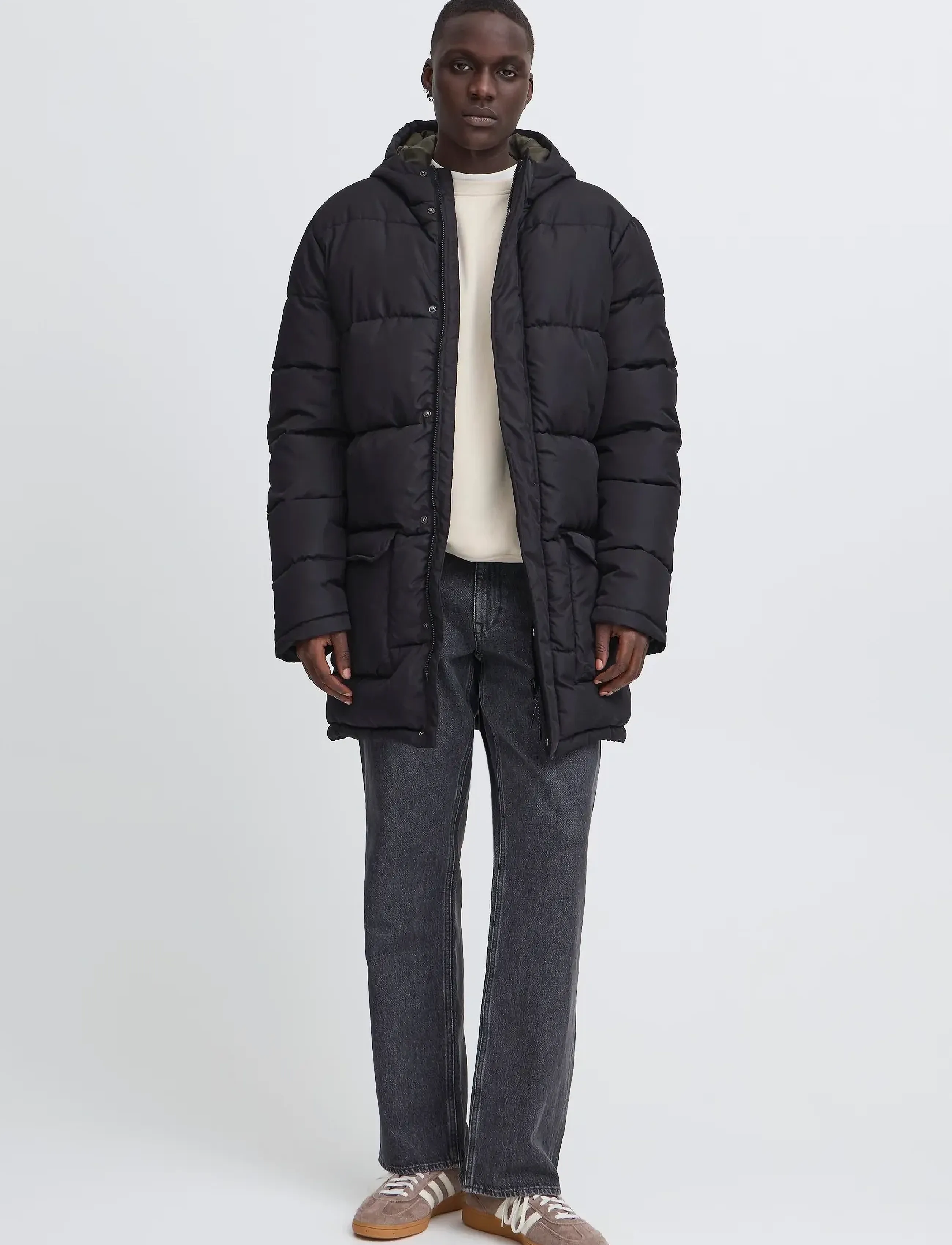 Blend Bhelwin Parka Jacket, Mænd, Vatteret Parka, Sort, Str: S