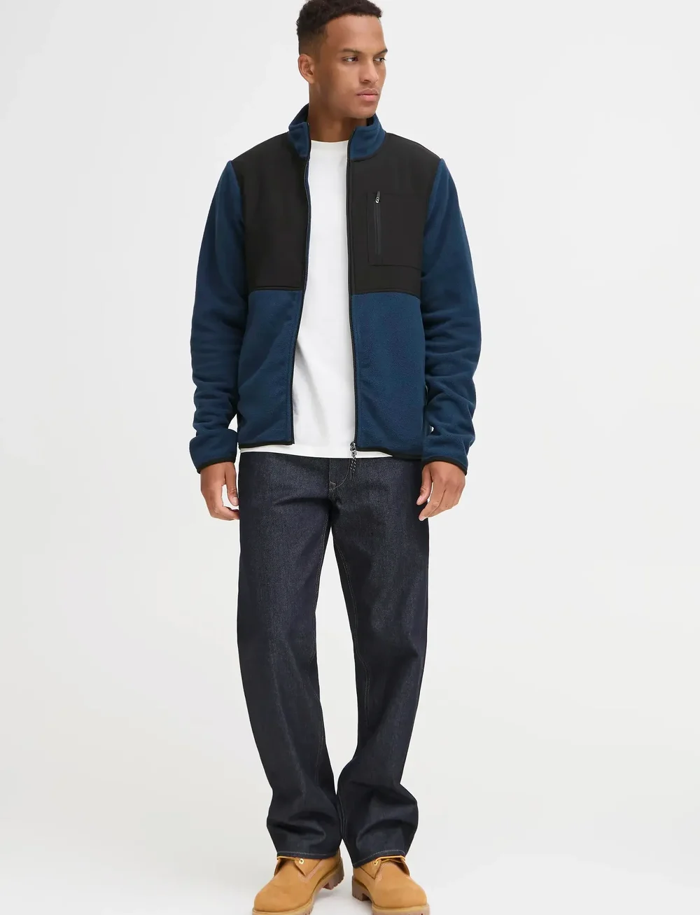 Blend - BHMARIO Sweatshirt zipp thru - collegepaidat - dress blues - 0