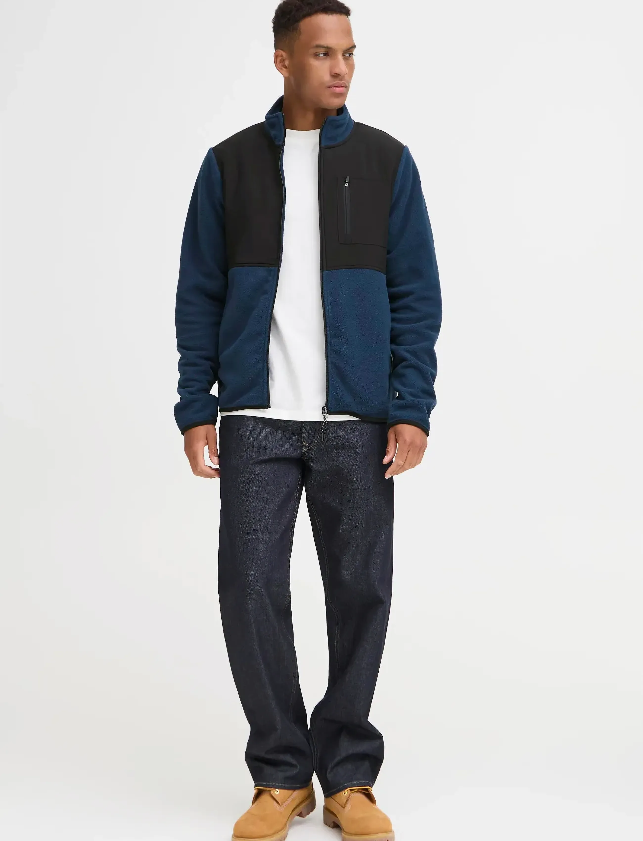Blend BHMARIO Sweatshirt zipp thru - Deals - DRESS BLUES / navy