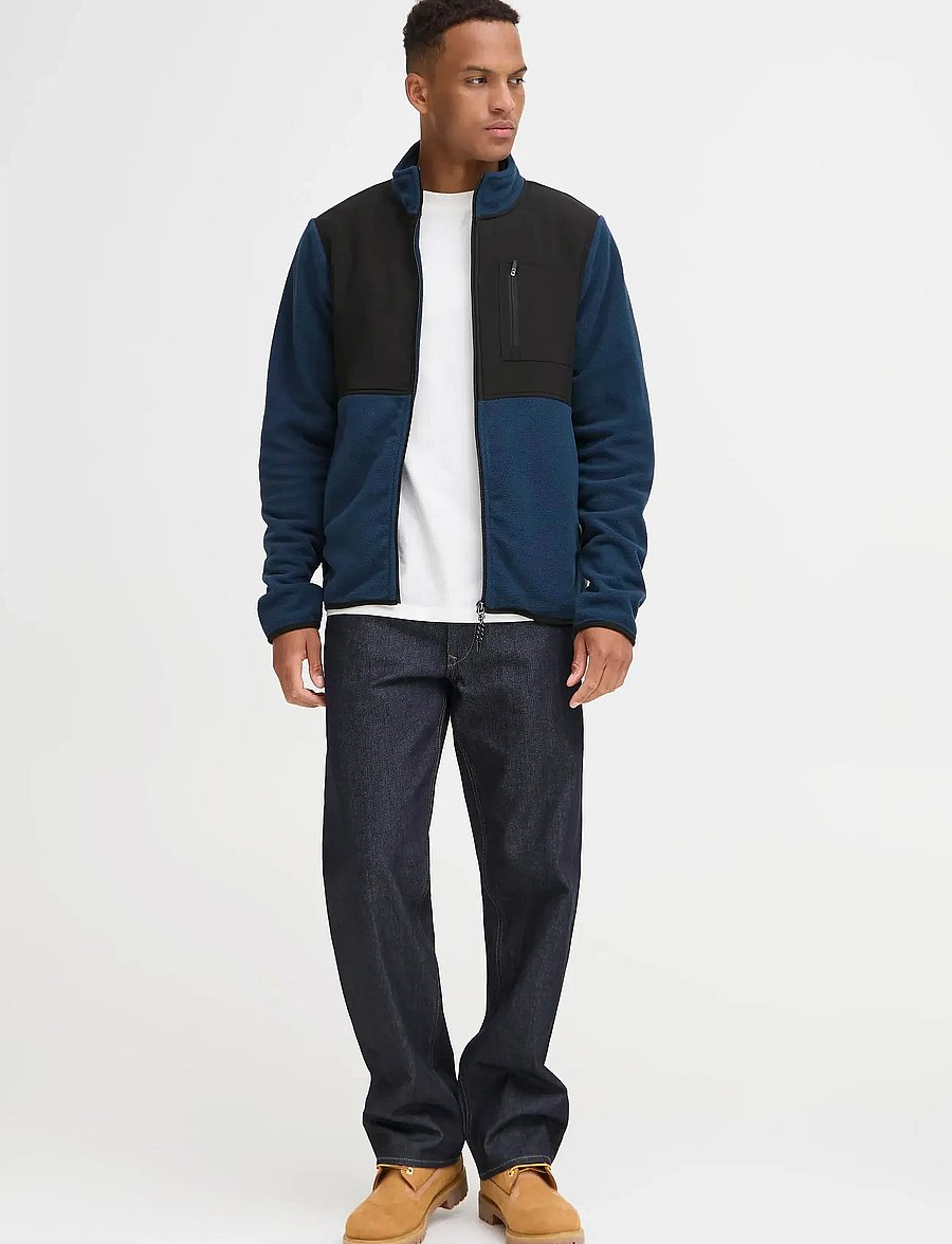 Blend - BHMARIO Sweatshirt zipp thru - kollektionen - dress blues - 0