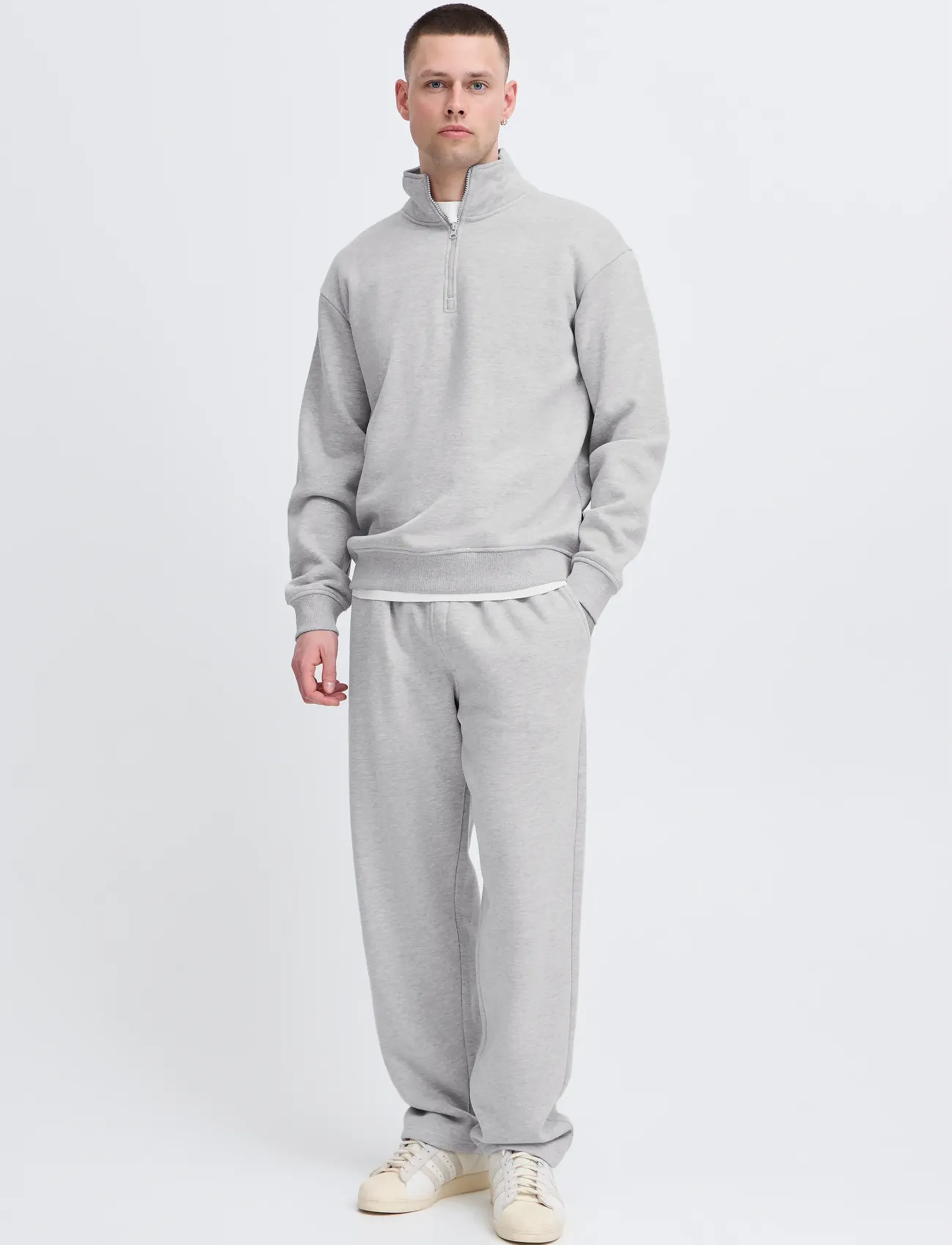 Blend BHJUSTIN Sweat - Sweatshirts - STONE MIX / grey