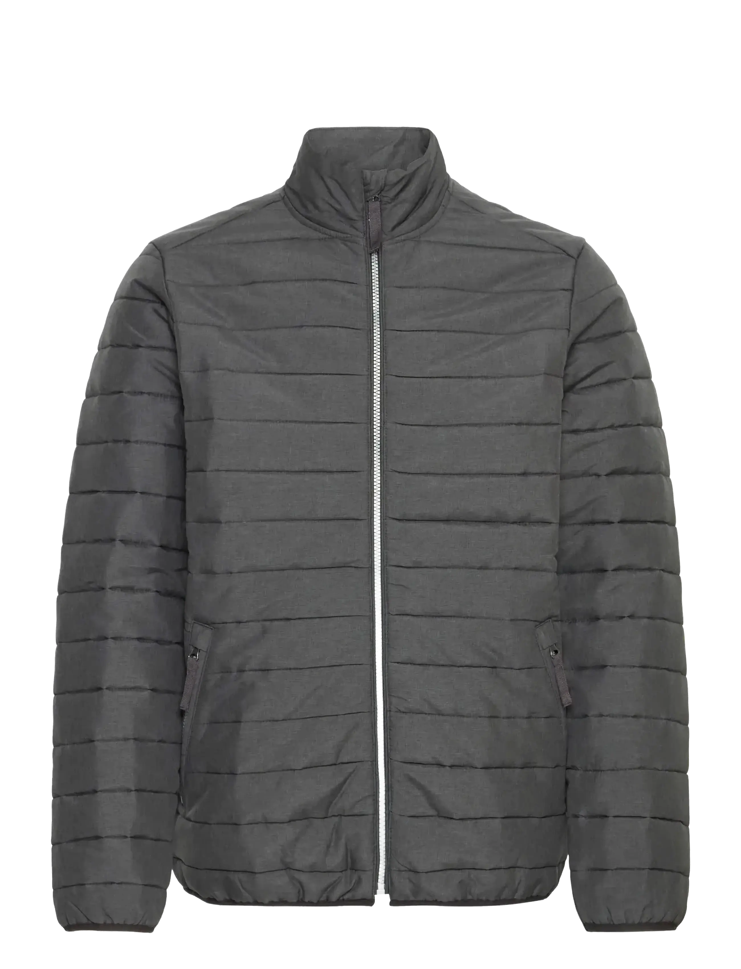 Blend BHEDMAR puffer with stand collar - Jacken - BLACK MELANGE / grey