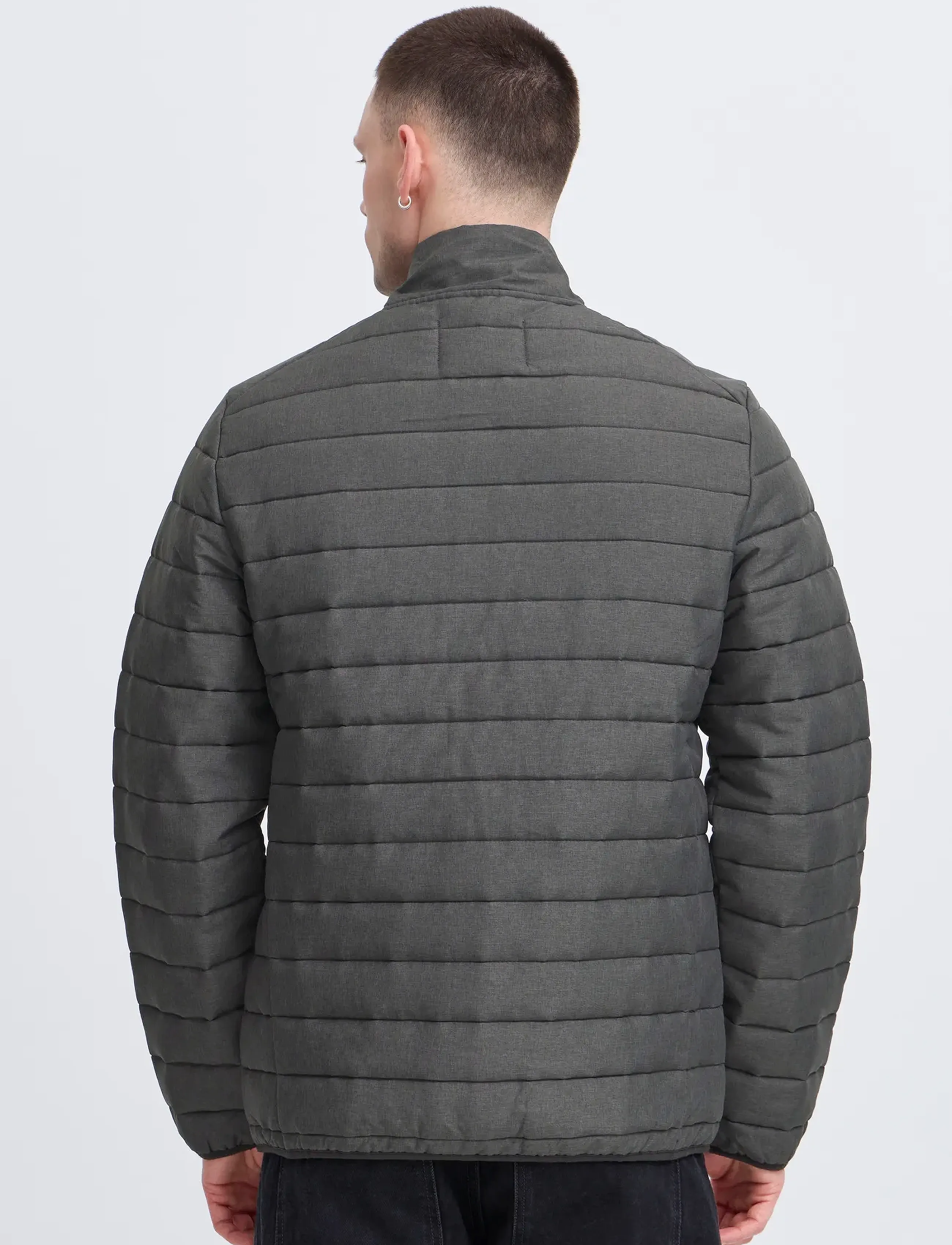 Blend - BHEDMAR puffer with stand collar - vinterjakker - black melange - 3