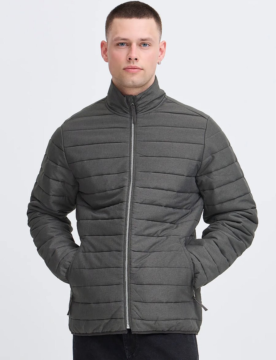 Blend - BHEDMAR puffer with stand collar - daunenjacken - black melange - 4