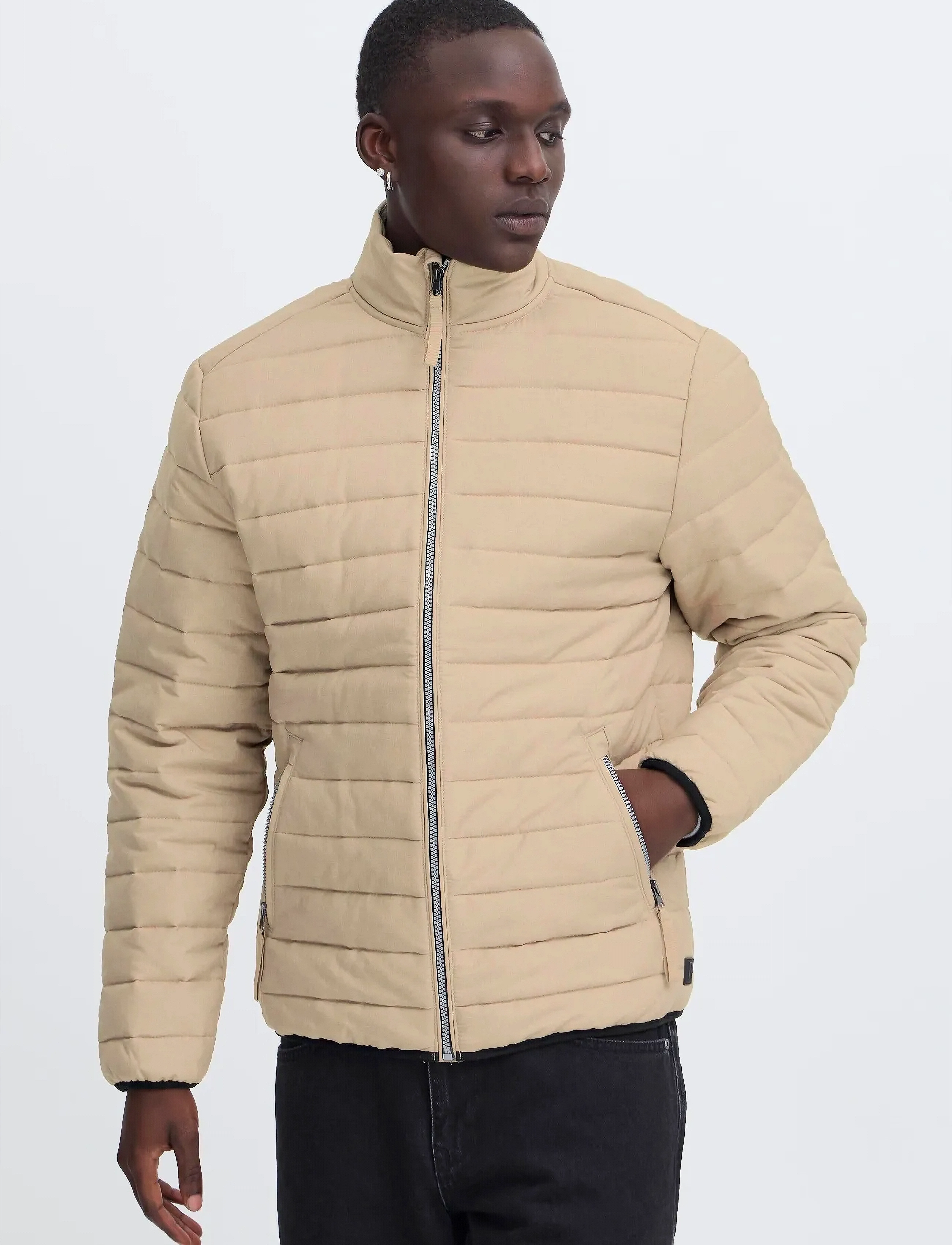 Blend - BHEDMAR puffer with stand collar - jackets - cornstalk melange - 4